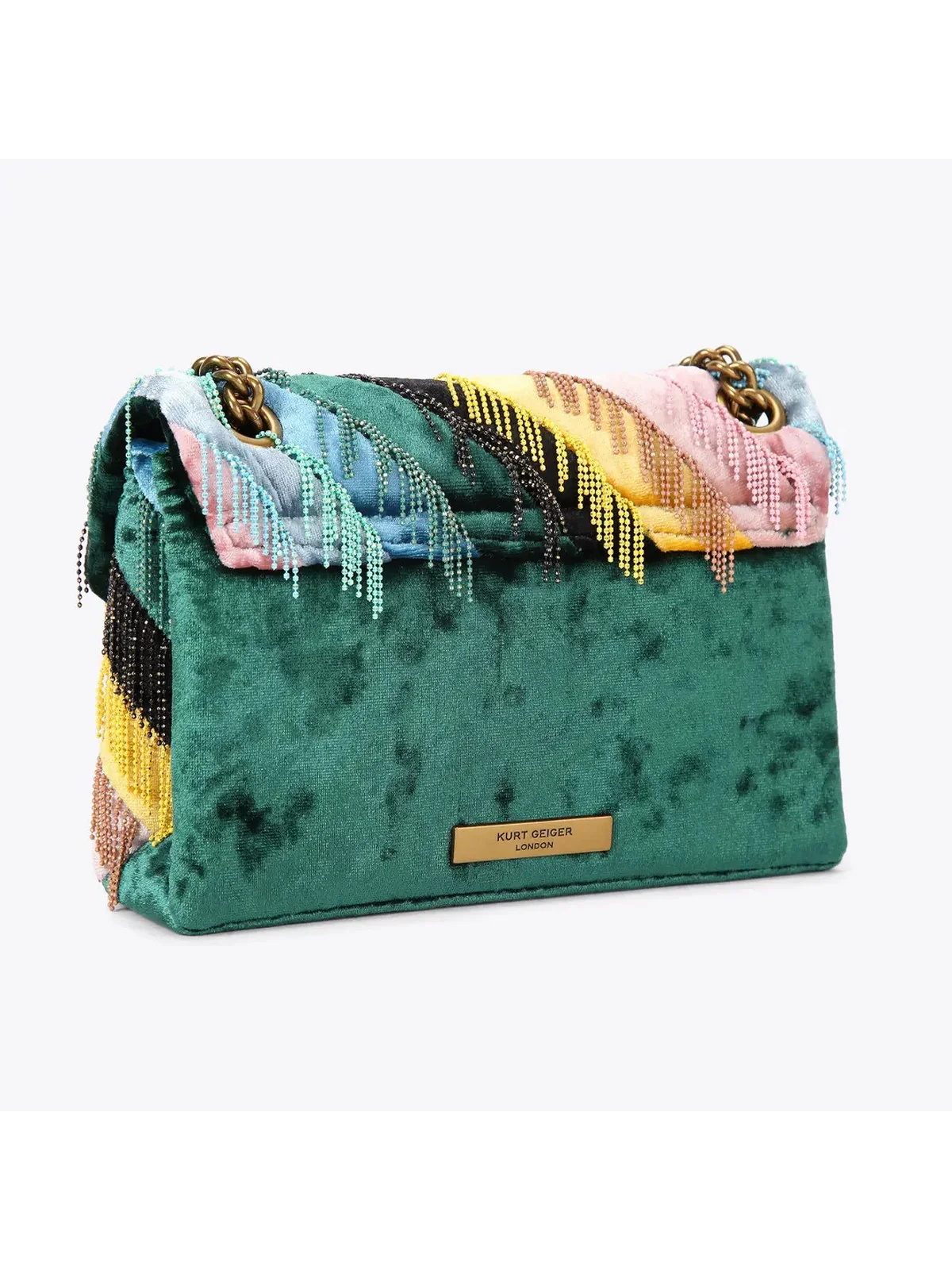 KURT GEIGER Borsa Donna MINI KENSINGTON FRINGES 5017899789 OTHER MULTICOLOR - Image 3
