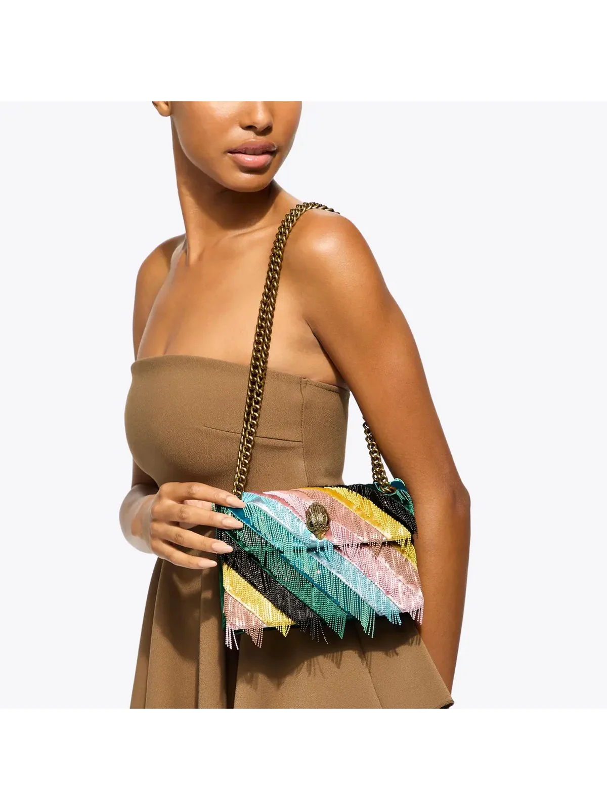 KURT GEIGER Borsa Donna MINI KENSINGTON FRINGES 5017899789 OTHER MULTICOLOR - Image 6