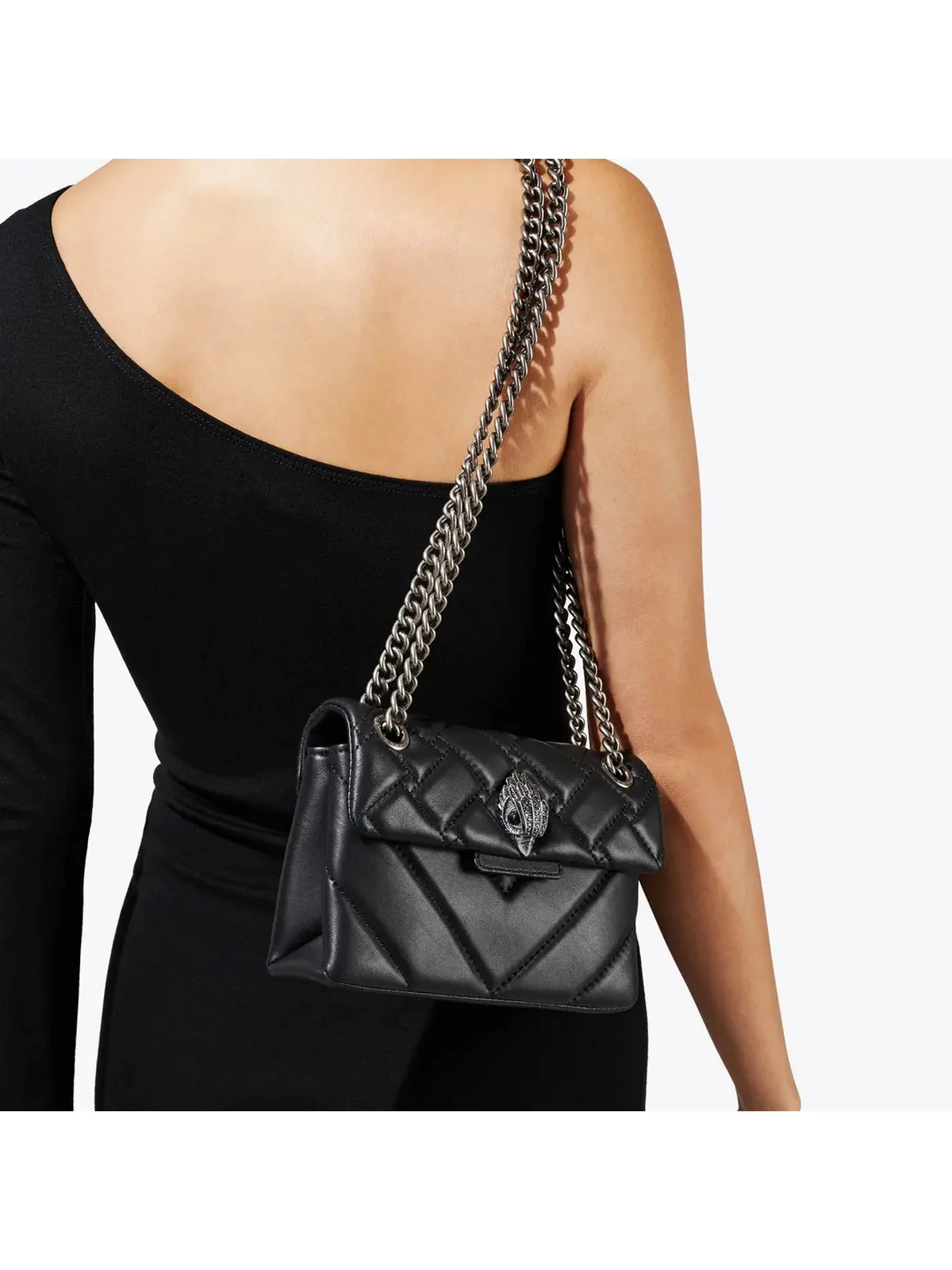 KURT GEIGER Borsa Donna MINI KENSINGTON X BAG 1470800109 BLACK BLACK - Image 4