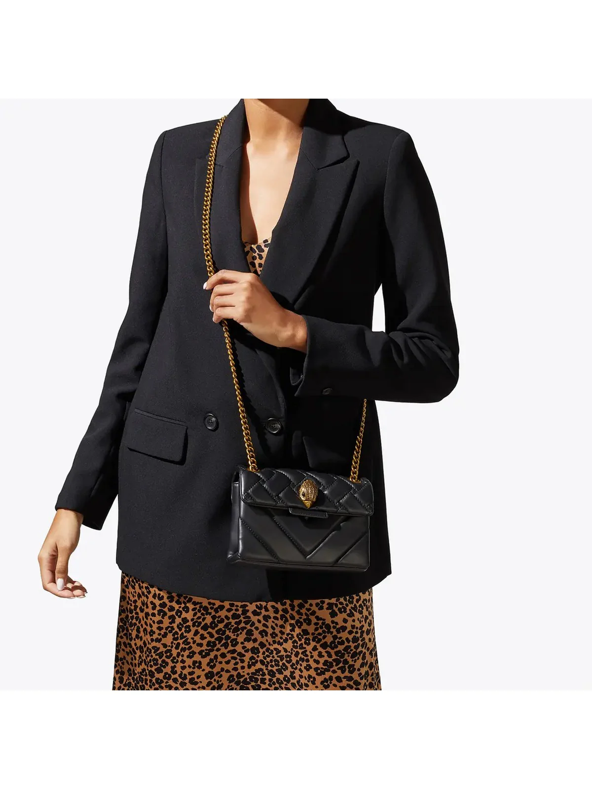 KURT GEIGER Borsa Donna MINI KENSINGTON X BAG 1470805109 BLACK/COMB BLACK/COMB - Image 4