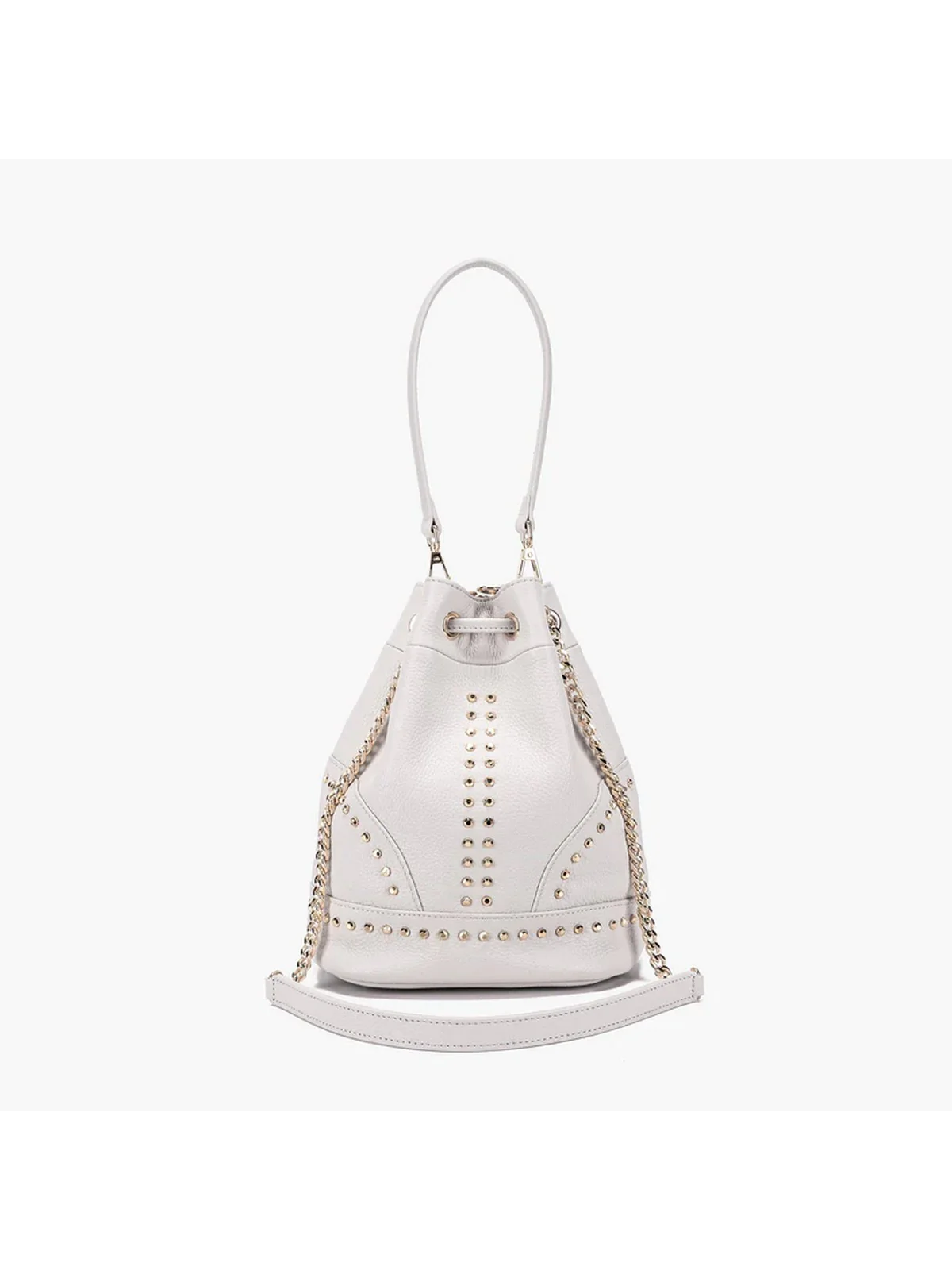 LA CARRIE Borsa Donna FRIVOLOUS BUCKET TUMBLED LEATHER 151P-MB-18 TBL/IVO Avorio - Image 3
