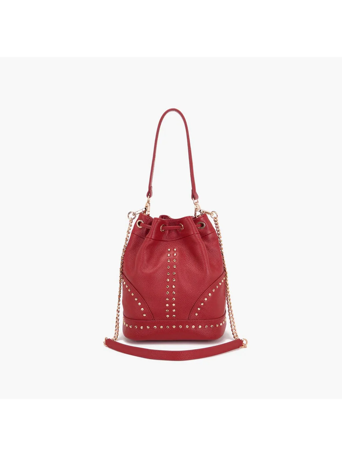 LA CARRIE Borsa Donna FRIVOLOUS BUCKET TUMBLED LEATHER 151P-MB-18 TBL/RED Rosso - Image 2