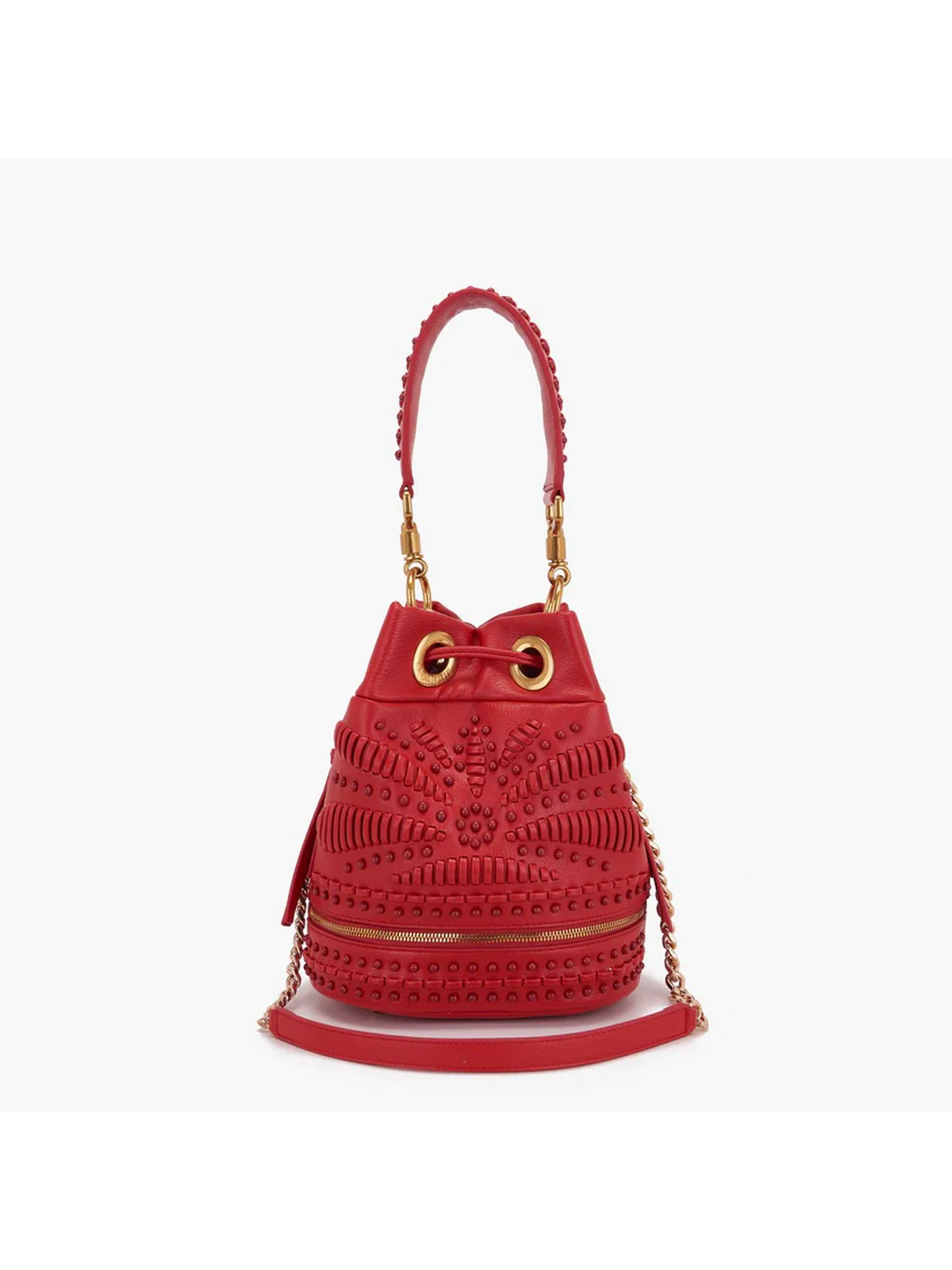 LA CARRIE Borsa Donna GIPSY BUCKET SYNT. TUMBLED 151M-EM-115 TBS/RED Rosso - Image 3