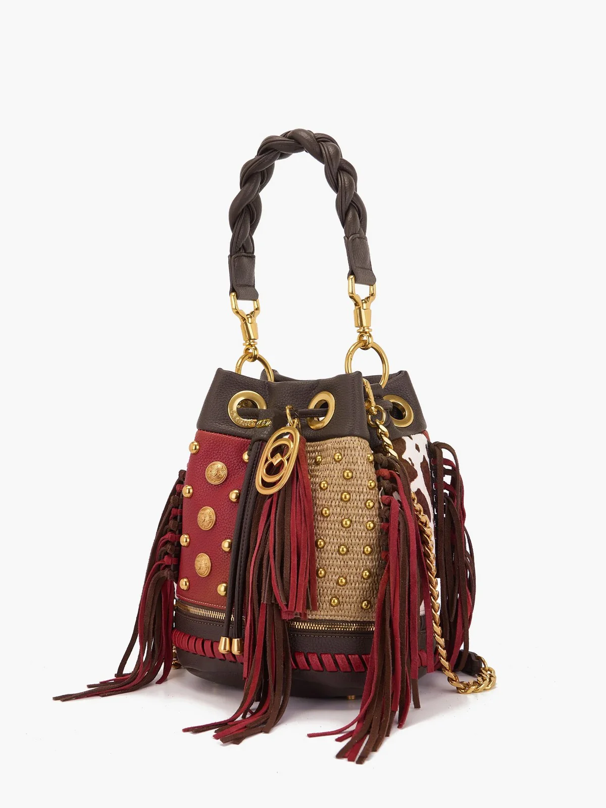 LA CARRIE Borsa Donna LEGACY BUCKET SYNT./HOR./RAPH. 151M-EM-118-SHR MUBR Marrone - Image 2