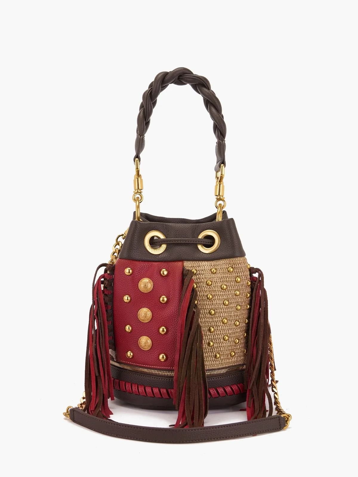 LA CARRIE Borsa Donna LEGACY BUCKET SYNT./HOR./RAPH. 151M-EM-118-SHR MUBR Marrone - Image 3