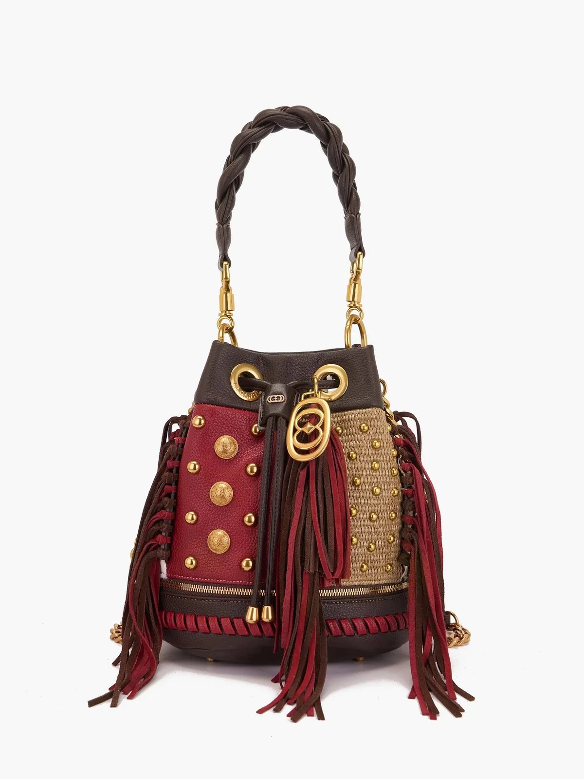 LA CARRIE Borsa Donna LEGACY BUCKET SYNT./HOR./RAPH. 151M-EM-118-SHR MUBR Marrone - Image 4