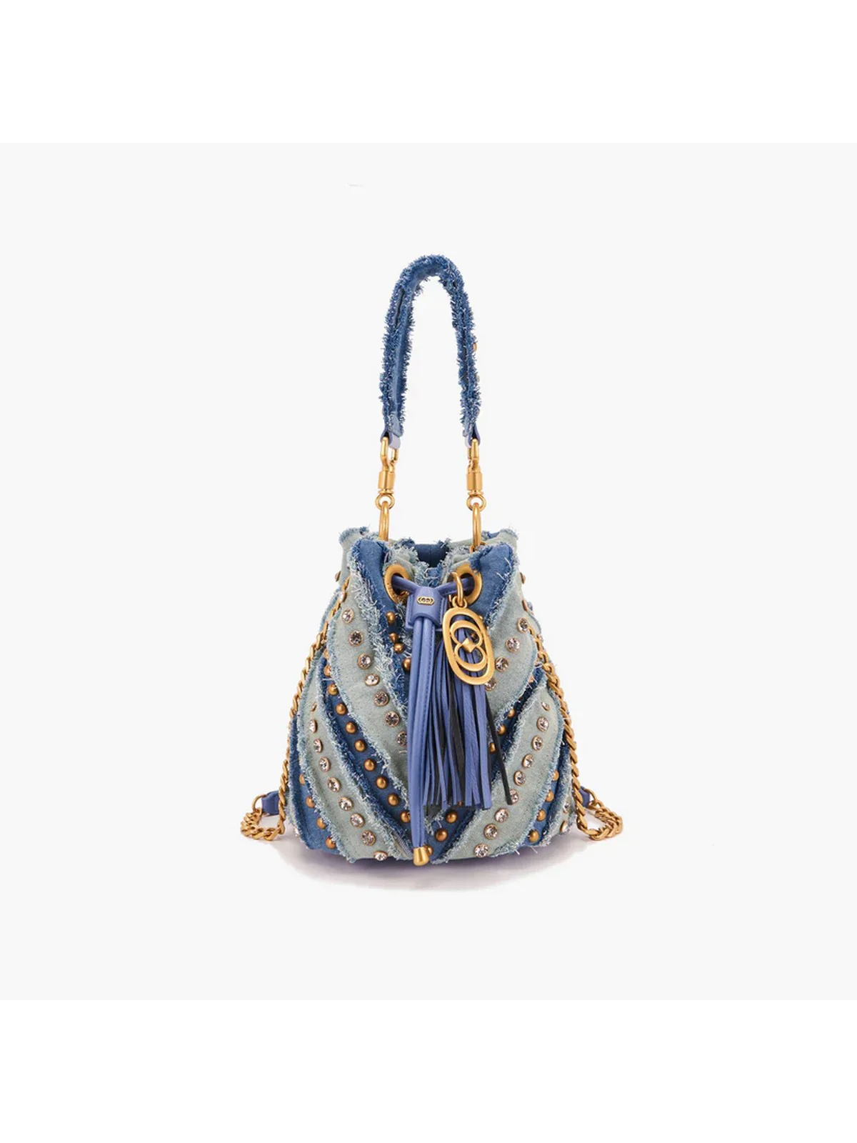 LA CARRIE Borsa Donna MIRROR V BUCKET SYNTH.+CLOTH 151C-EM-908 SCO/JEA Blu - Image 2