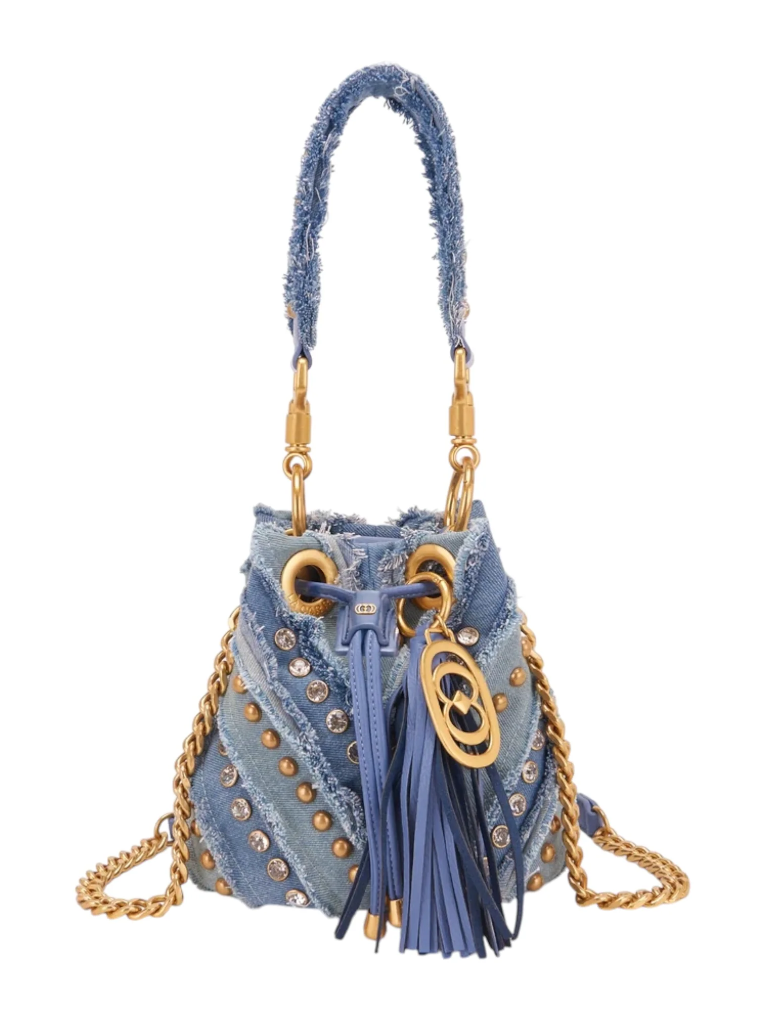 LA CARRIE Borsa Donna MIRROR V SMALL BUCKET SYNTH.+CLOTH 151C-ES-101 SCO/JEA Blu