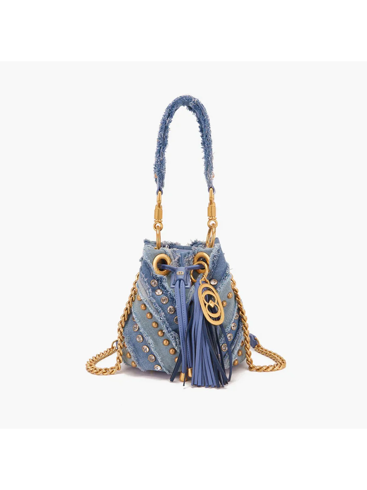 LA CARRIE Borsa Donna MIRROR V SMALL BUCKET SYNTH.+CLOTH 151C-ES-101 SCO/JEA Blu - Image 2