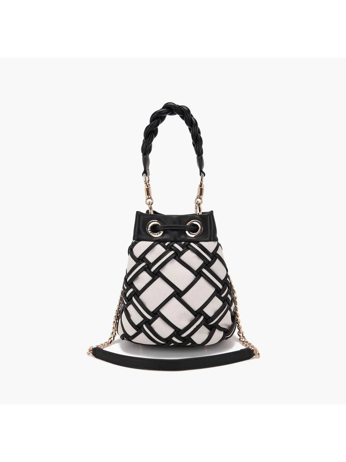 LA CARRIE Borsa Donna ROADS BUCKET CANVAS + SYNT. 151M-EM-111 CAS/BLA Nero - Image 3