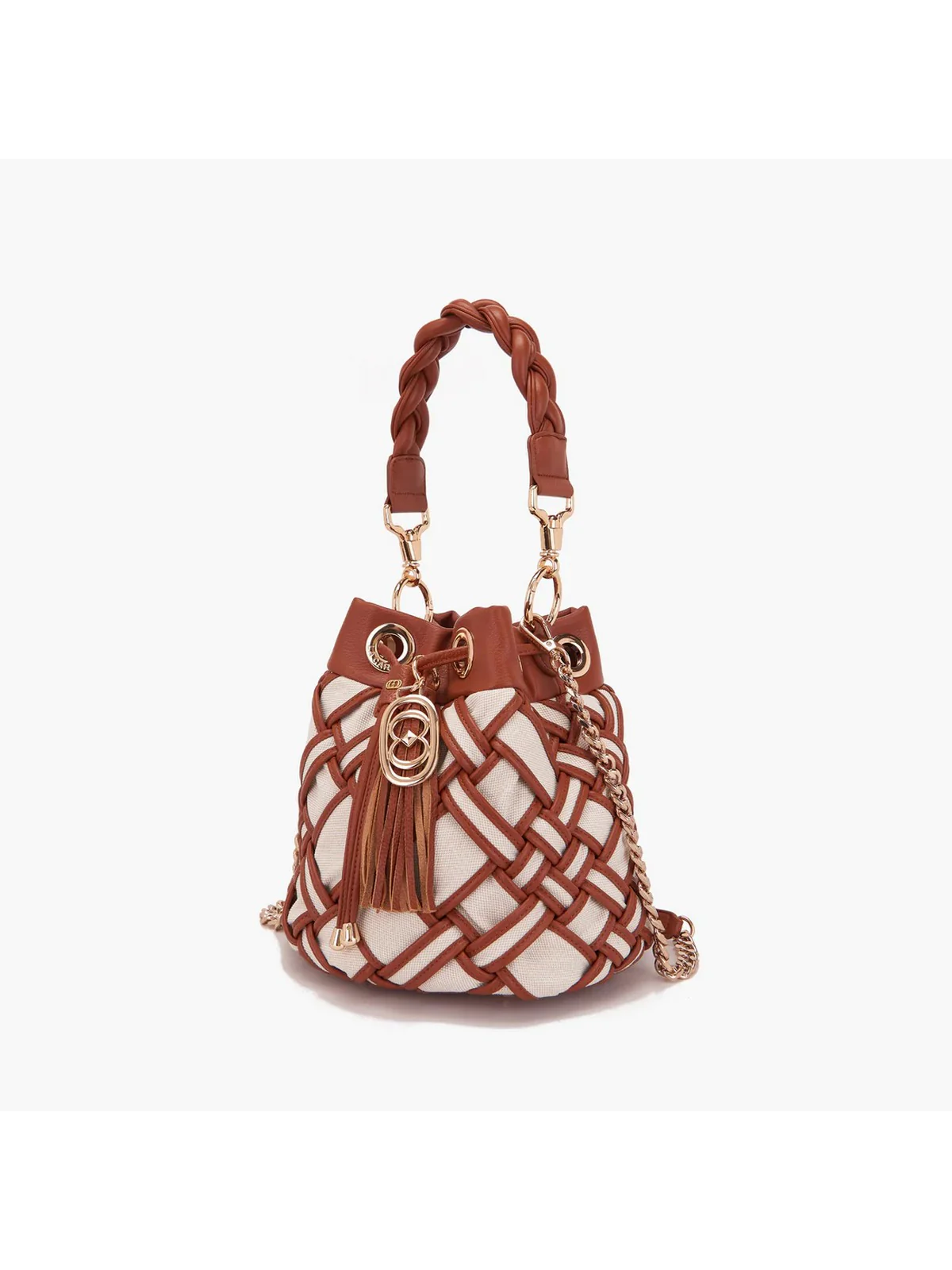 LA CARRIE Borsa Donna ROADS BUCKET CANVAS + SYNT. 151M-EM-111 CAS/CUO Marrone - Image 2