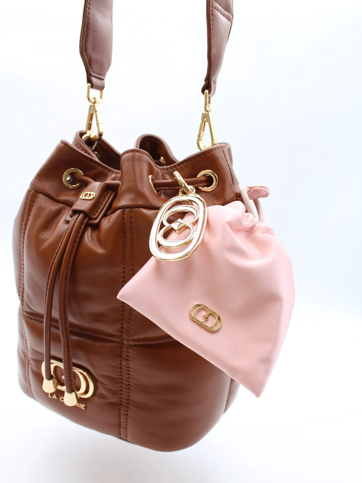 LA CARRIE Borsa Donna SQ.PLOT BUCKET LEATHER 151P-MB-17 LEA/CUO Marrone - Image 5