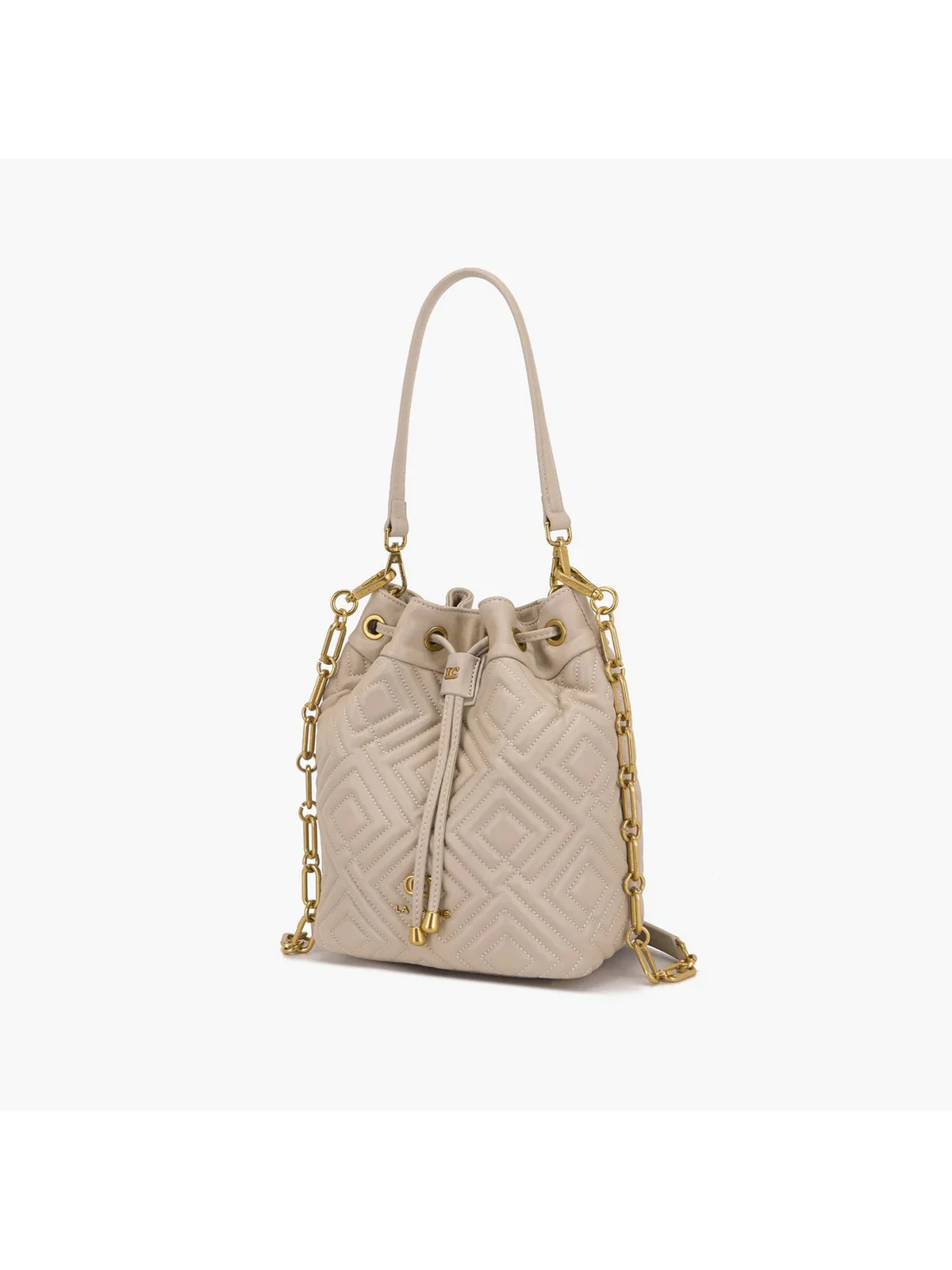 LA CARRIE Borsa Donna STITCH&SPOON BUCKET LEATHER 151P-MB-19 LEA/BEI Beige - Image 2