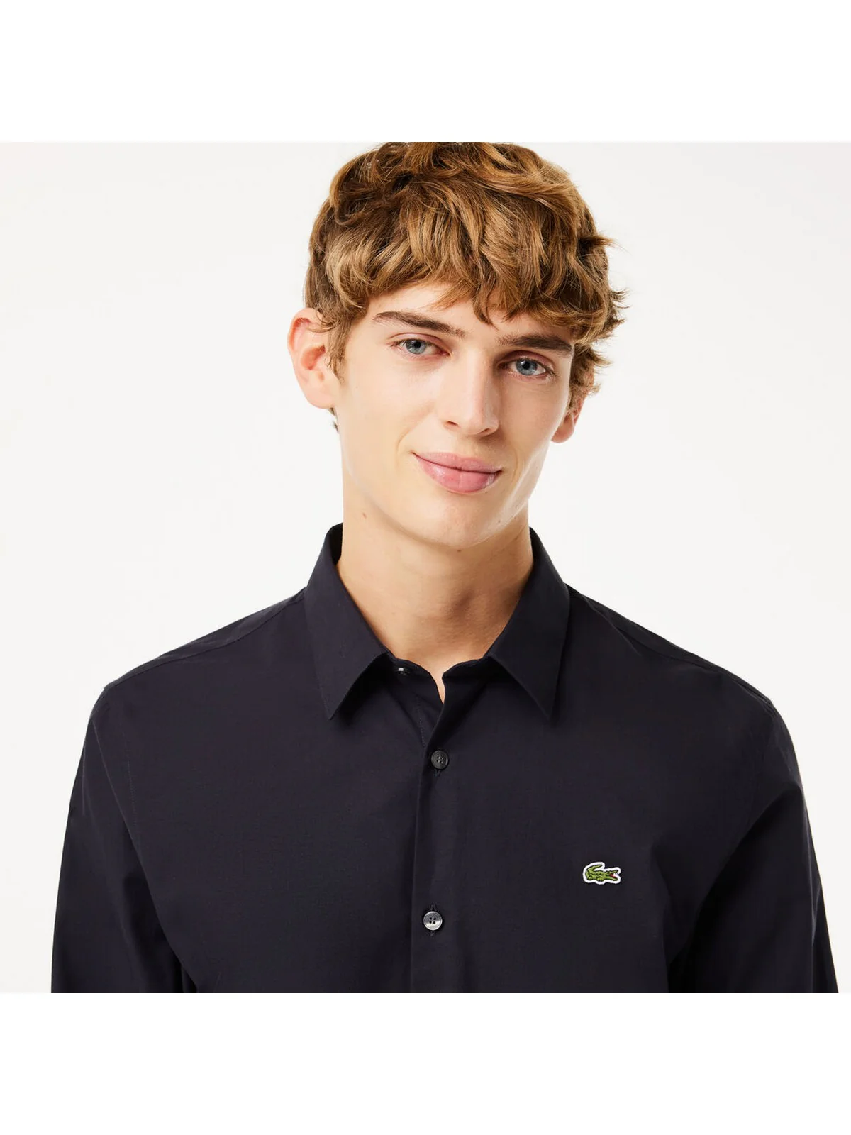 LACOSTE Camicia Uomo CH5620 HDE NAVY BLUE - Image 3