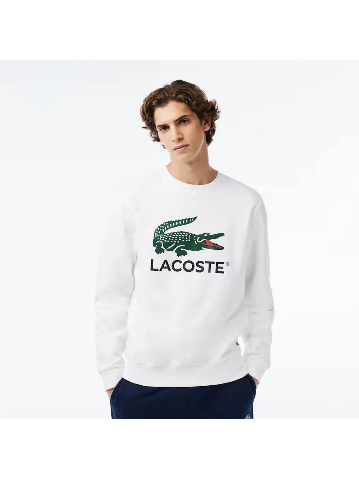 LACOSTE Felpa Uomo SH1281 001 Bianco - Image 2