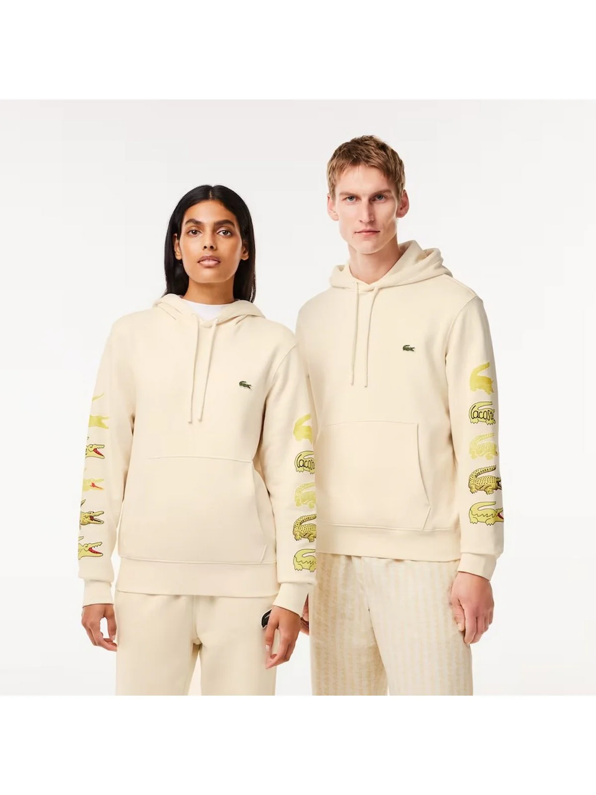 LACOSTE Felpa Uomo  SH1323 XFJ Beige - Image 2