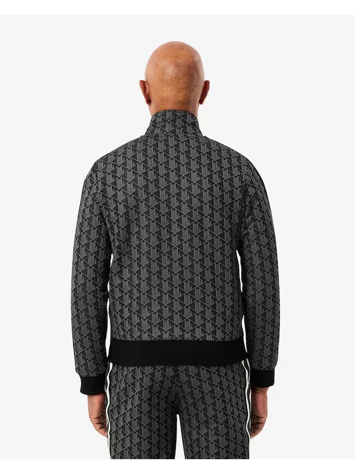 LACOSTE Felpa Uomo SH1368 4PC NERO/GRIGIO SCURO - Image 3