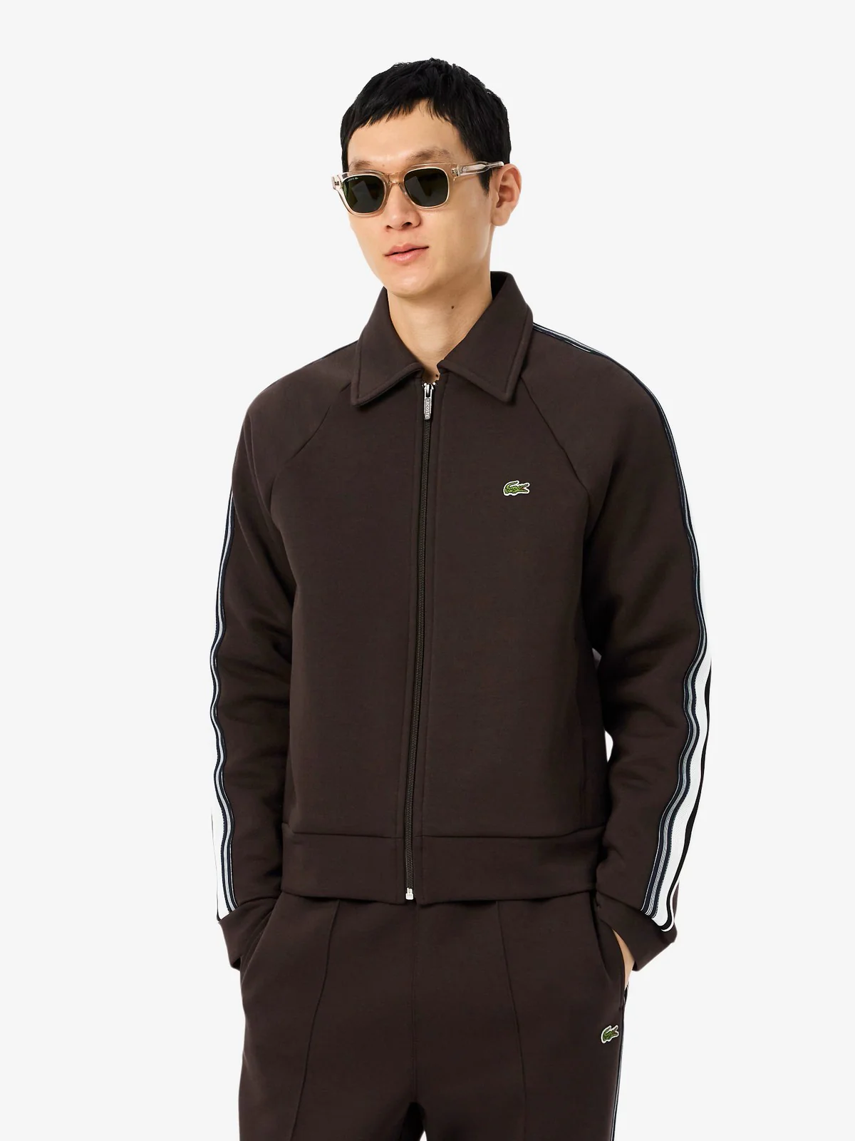 LACOSTE Felpa Uomo  SH5927 SKB Marrone - Image 4