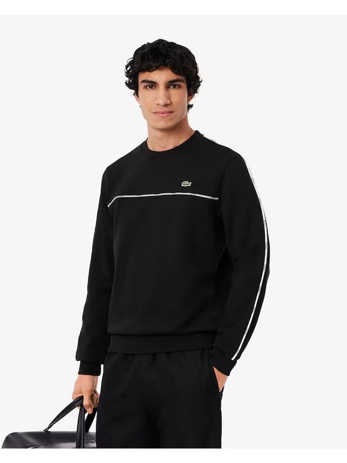 LACOSTE Felpa Uomo  SH9818 031 Nero - Image 5
