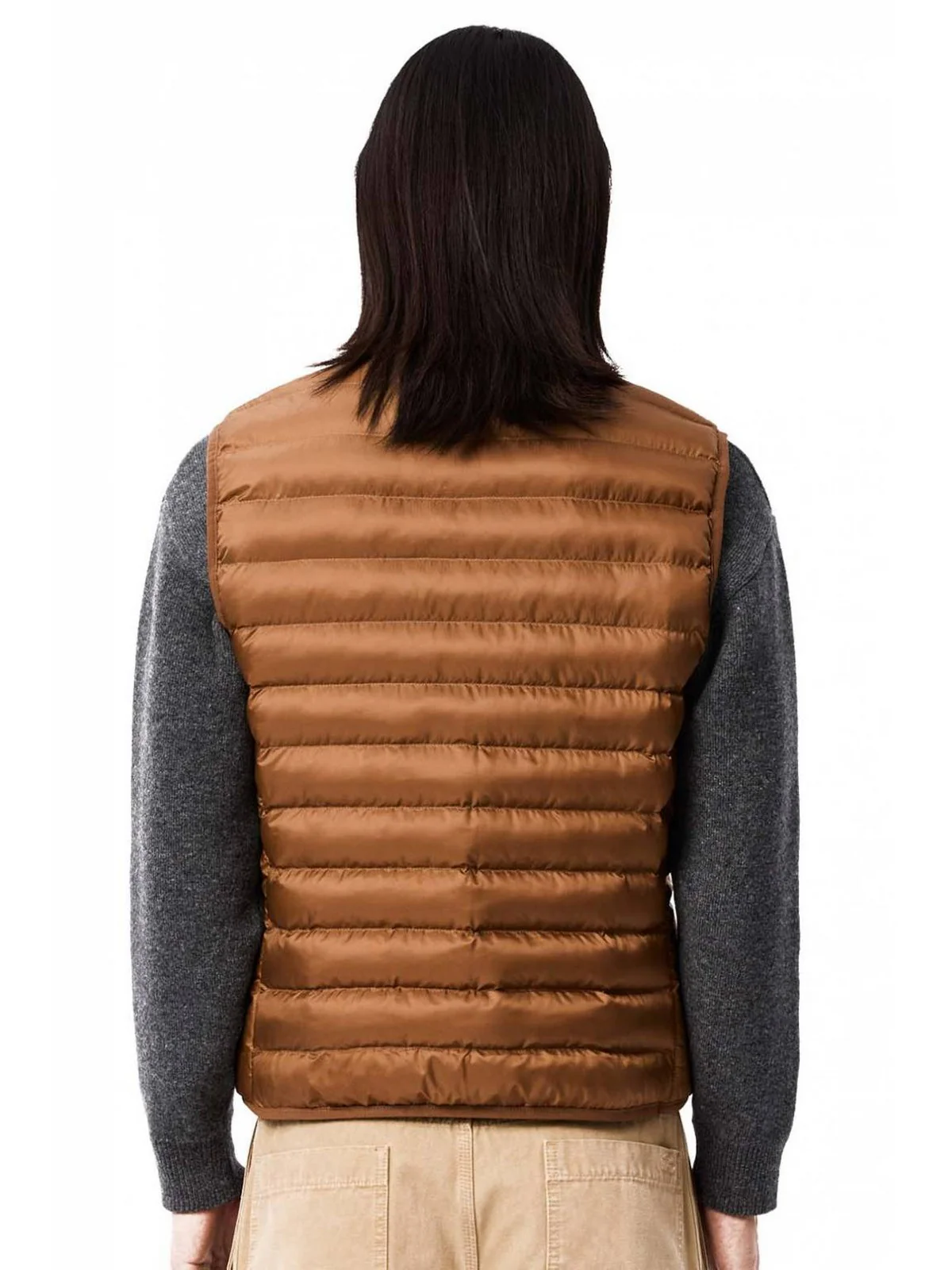 LACOSTE Gilet Uomo  BH2886 SIX Marrone - Image 3