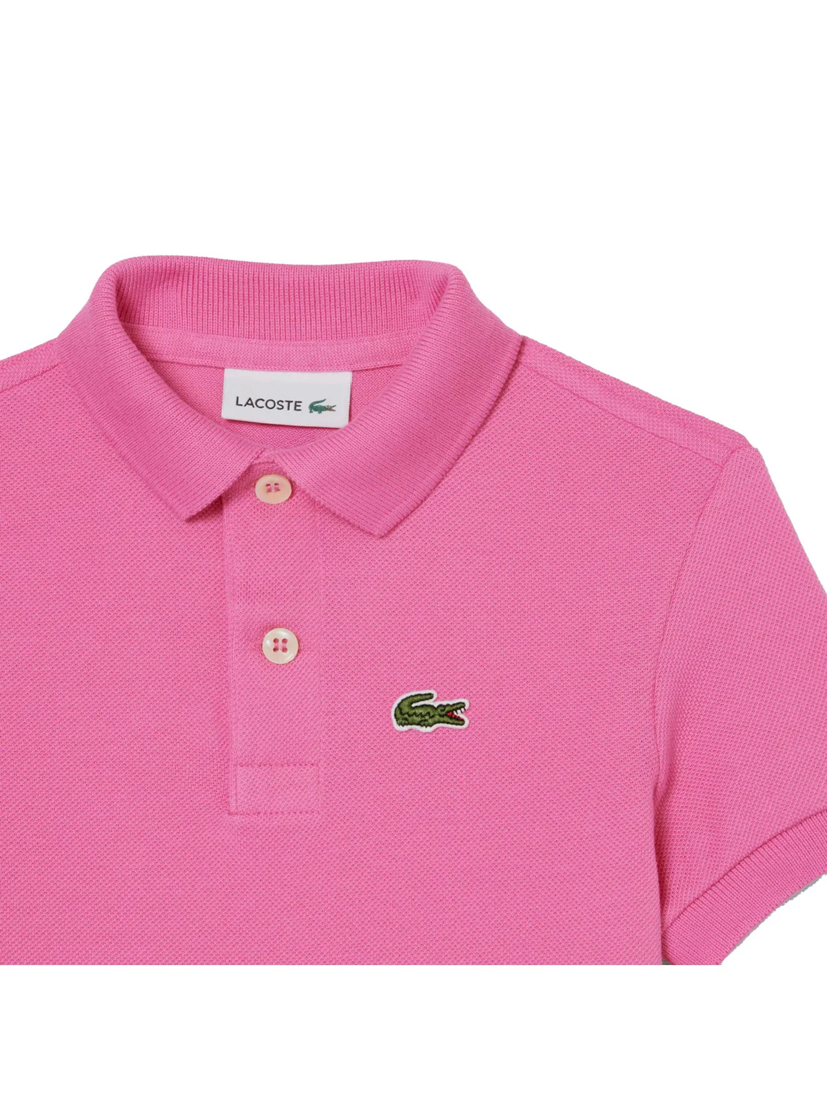 LACOSTE KIDS Polo Unisex bambino LCB NON-ORGANIC PETIT PIQUE PO 847354 GLH ROSA - Image 3
