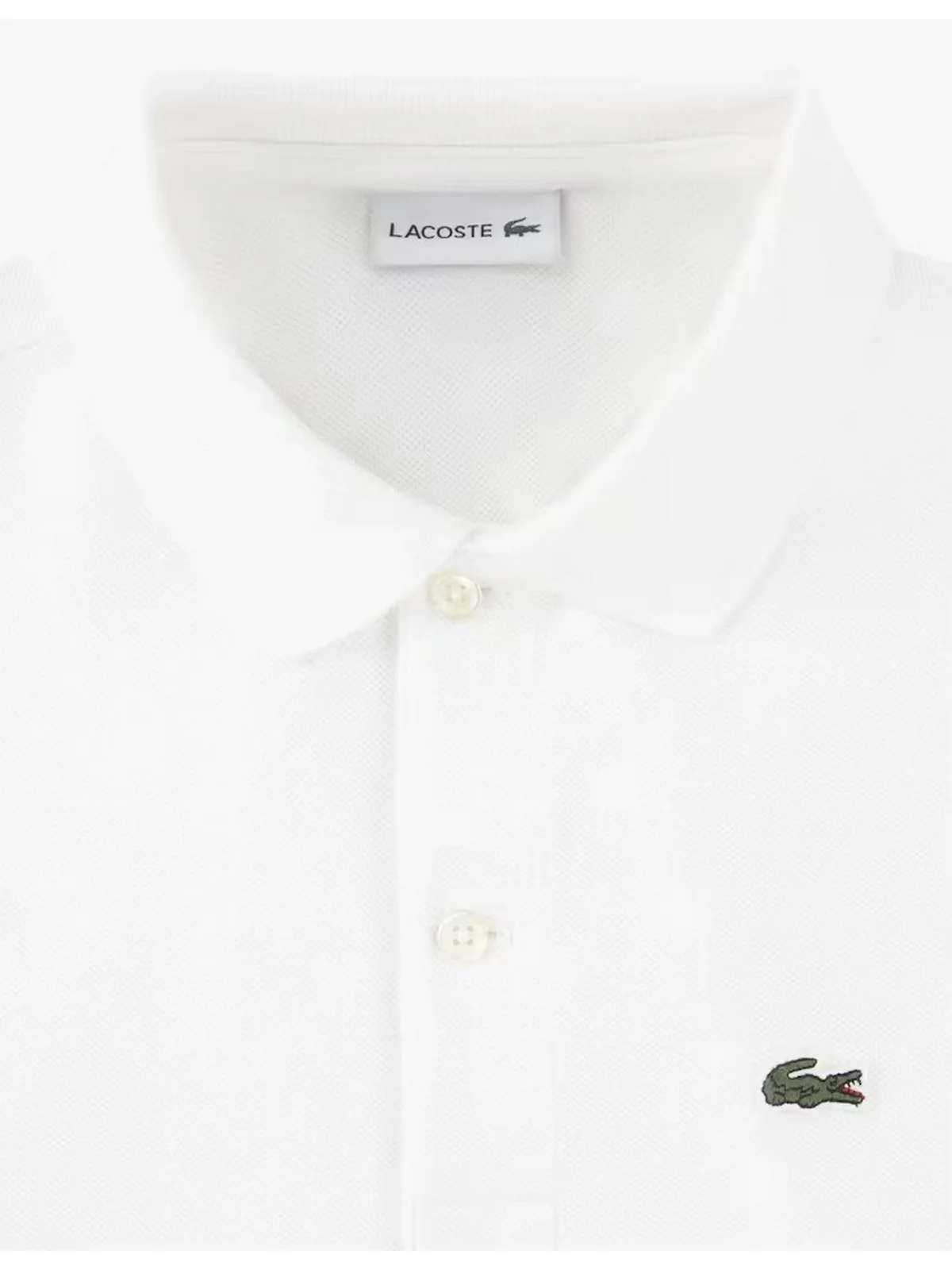 LACOSTE KIDS Polo Unisex bambino LCB NON-ORGANIC PETIT PIQUE PO 847354 W8L Bianco - Image 2