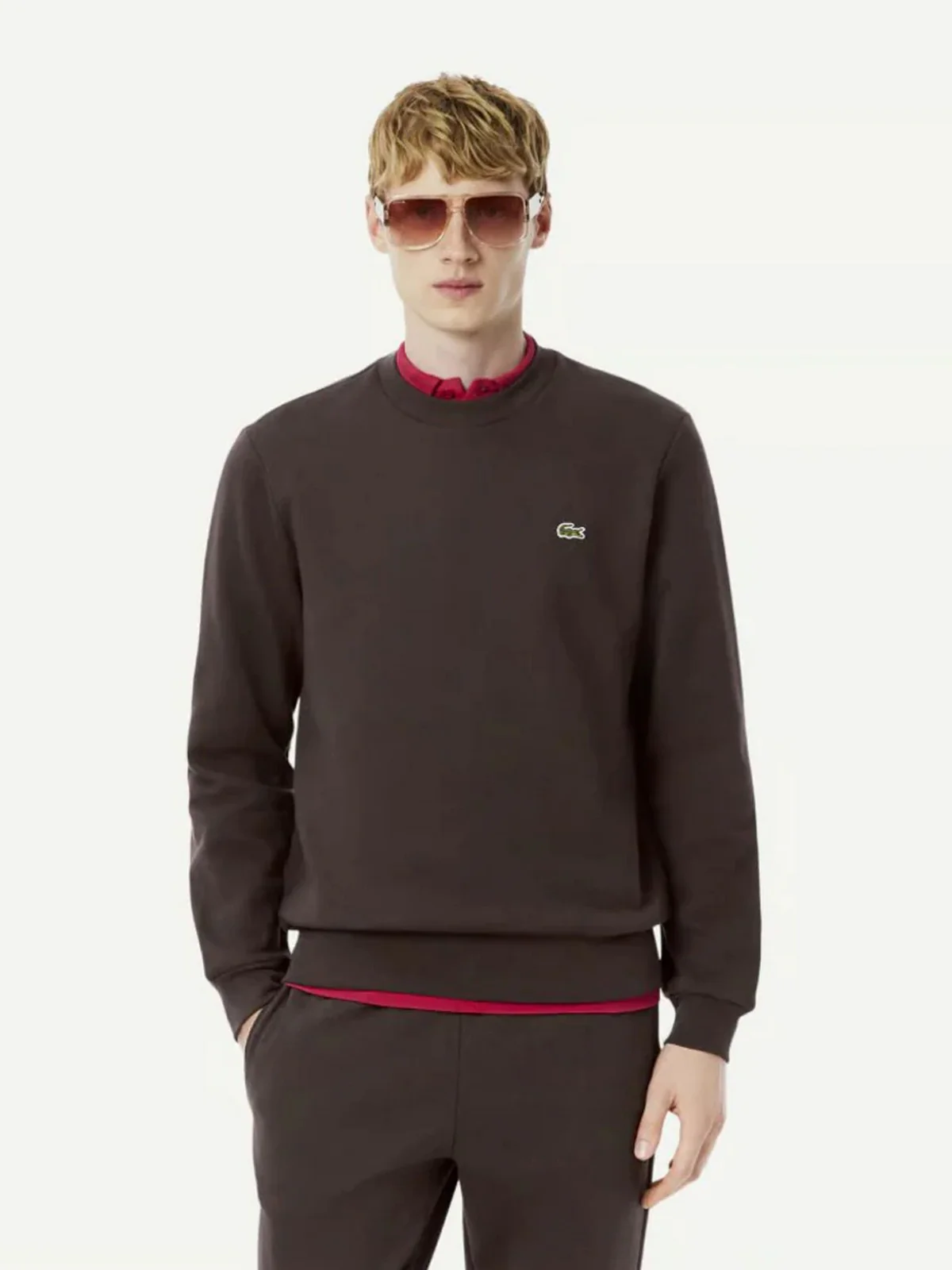 LACOSTE Maglione Uomo  AH3225 SKB Marrone - Image 2