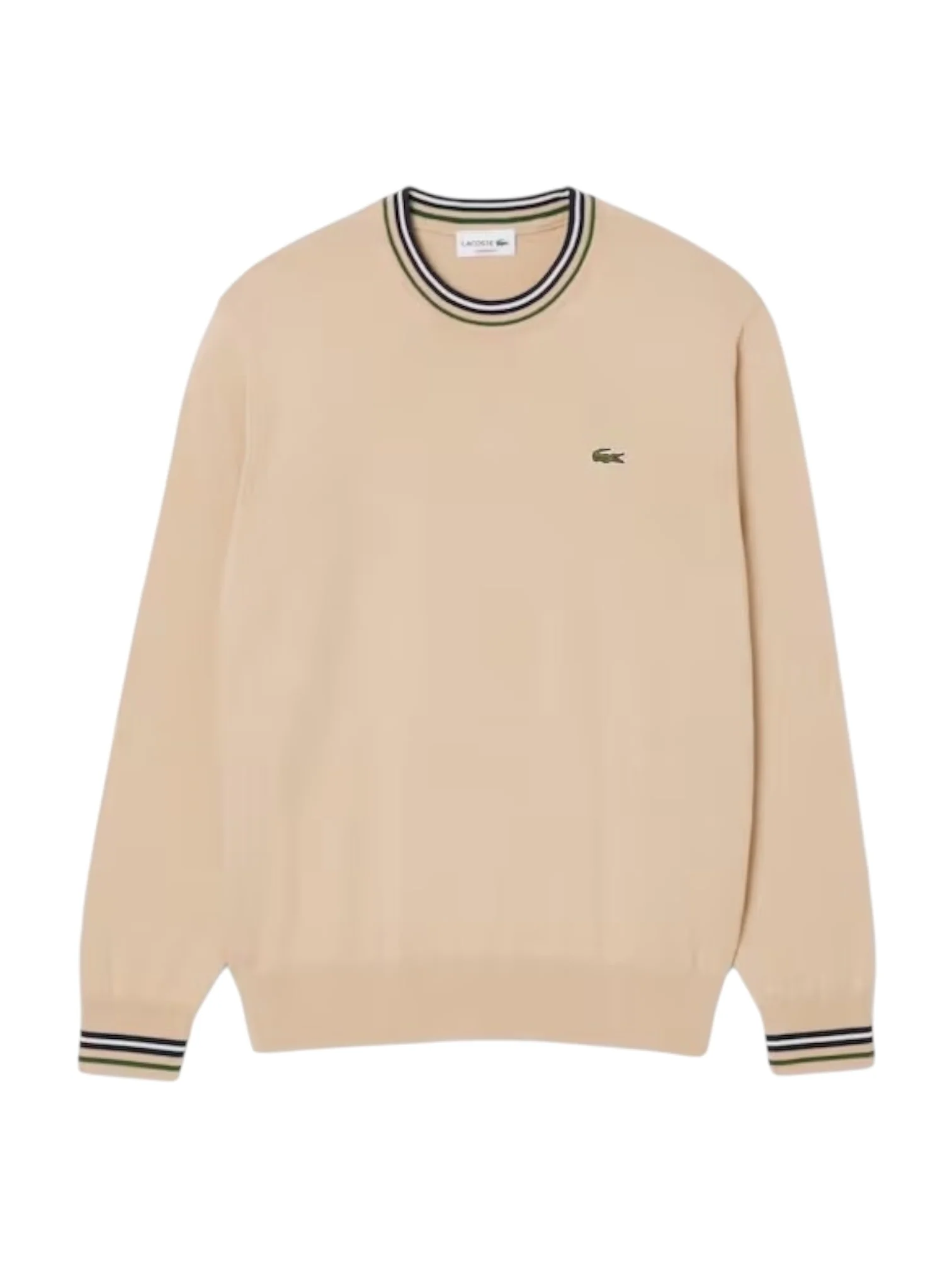 LACOSTE Maglione Uomo  AH5158 DV0 BEIGE/BLU NAVY - Image 6