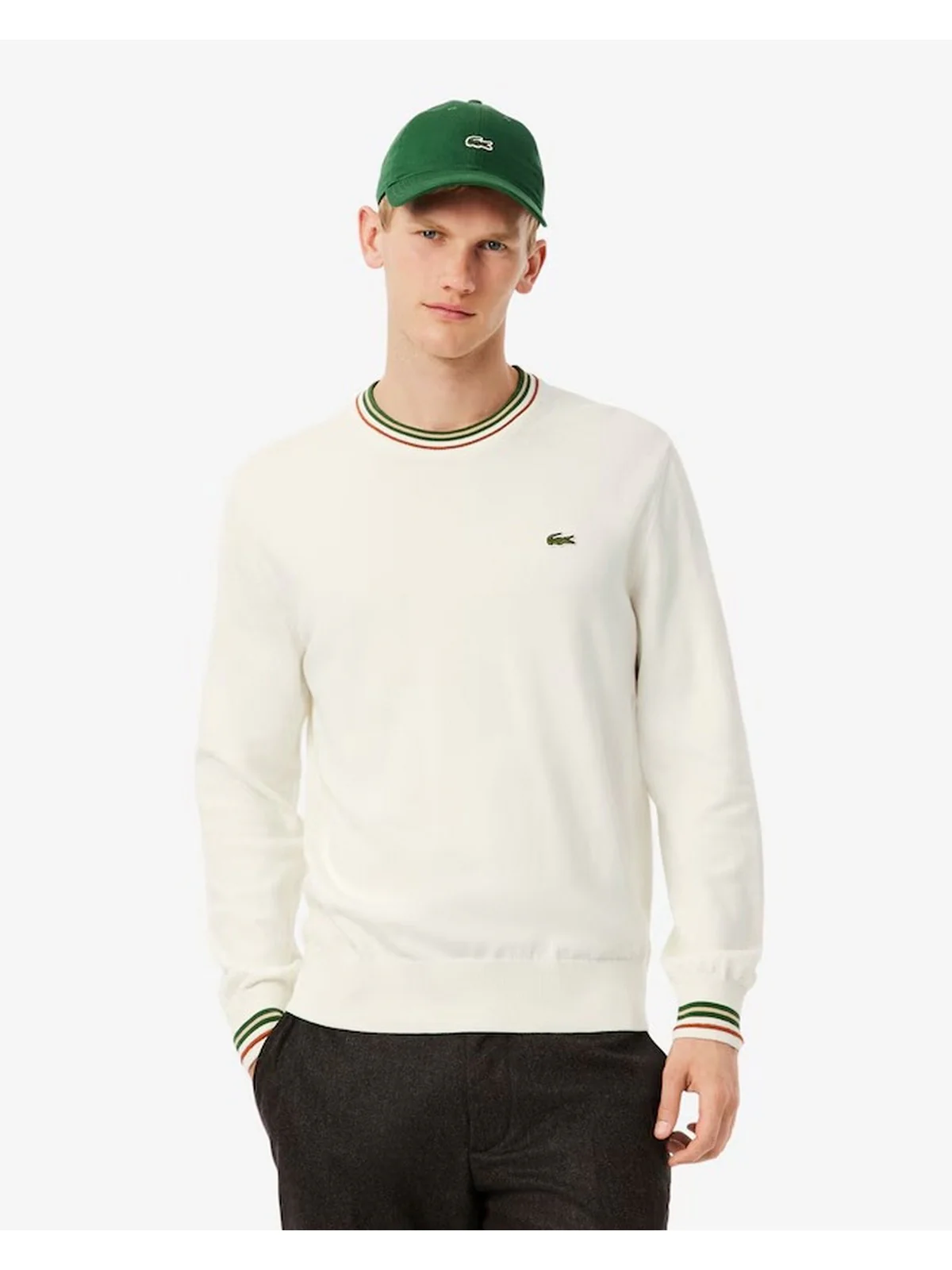 LACOSTE Maglione Uomo  AH5158 X0N PANNA - Image 3