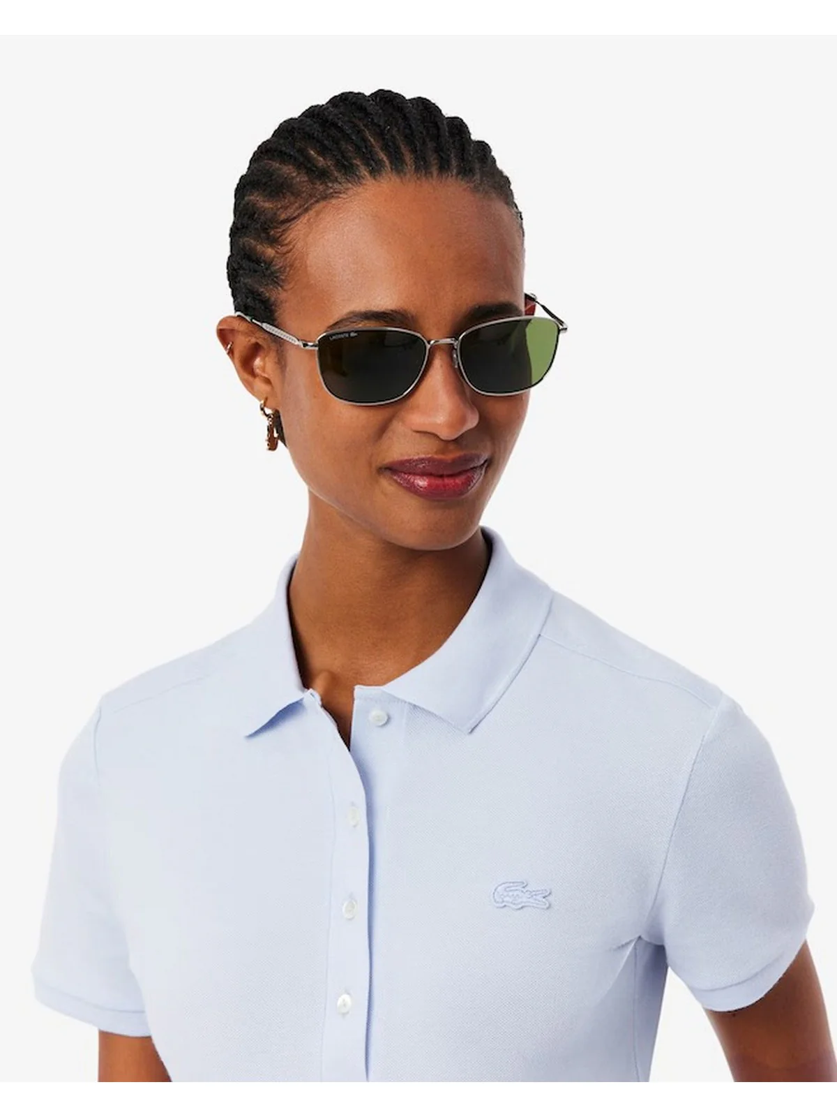 LACOSTE Polo Donna  PF5462 J2G BLU CHIARO - Image 4