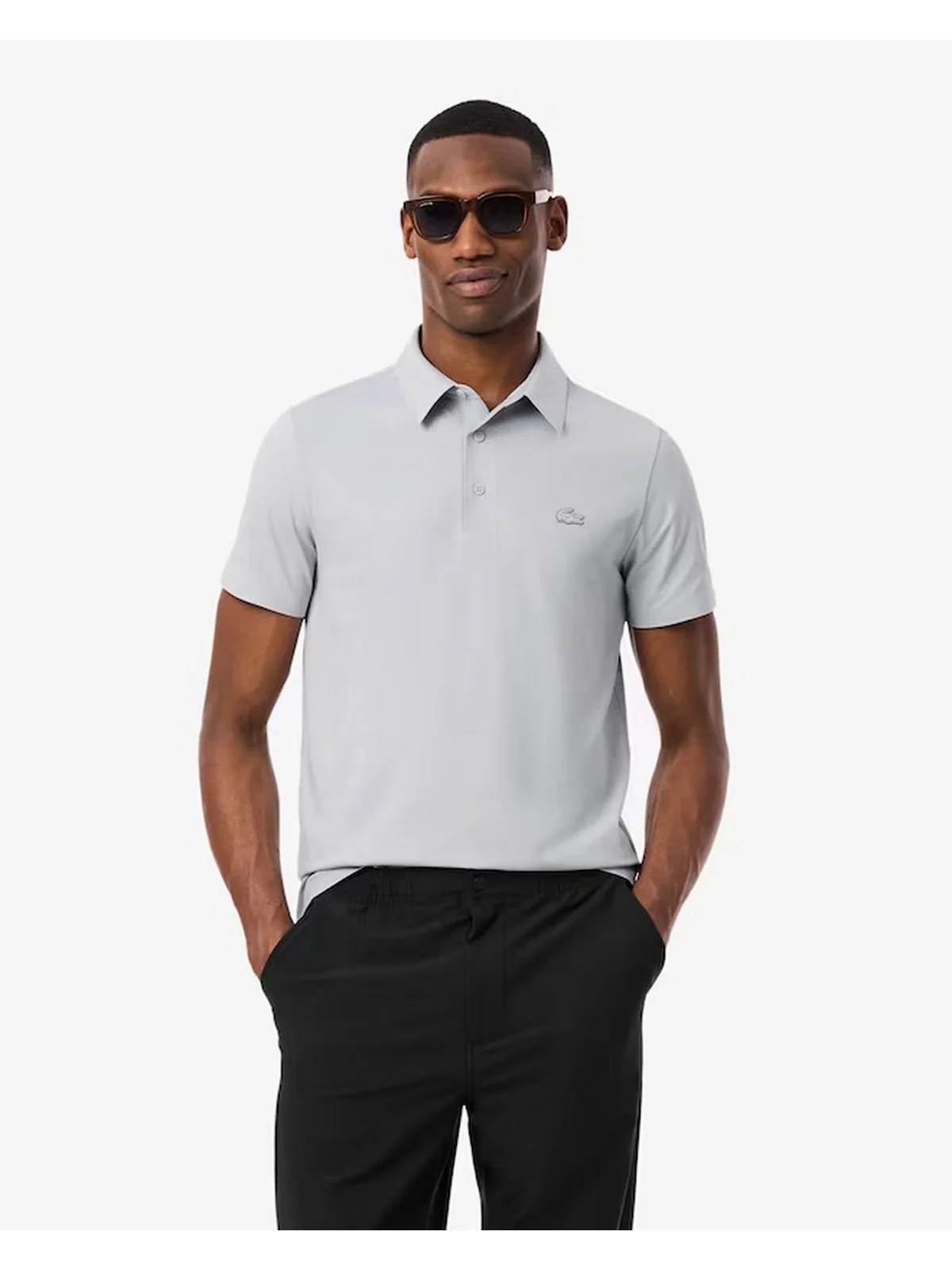 LACOSTE Polo Uomo  DH1604 ACZ GRIGIO CHIARO - Image 2