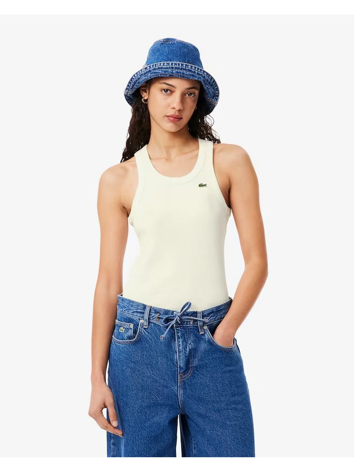 LACOSTE T-shirt Donna  TF5388 70V Bianco - Image 2