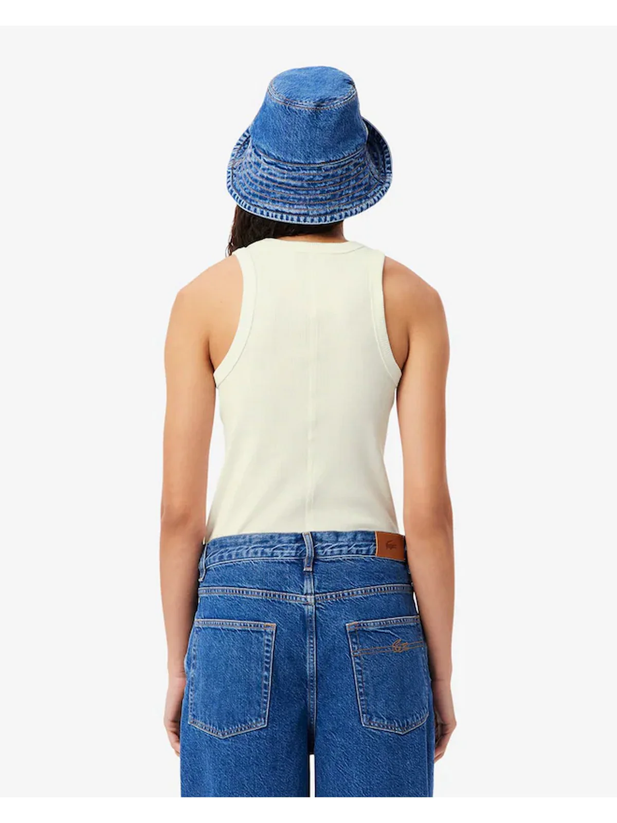 LACOSTE T-shirt Donna  TF5388 70V Bianco - Image 3