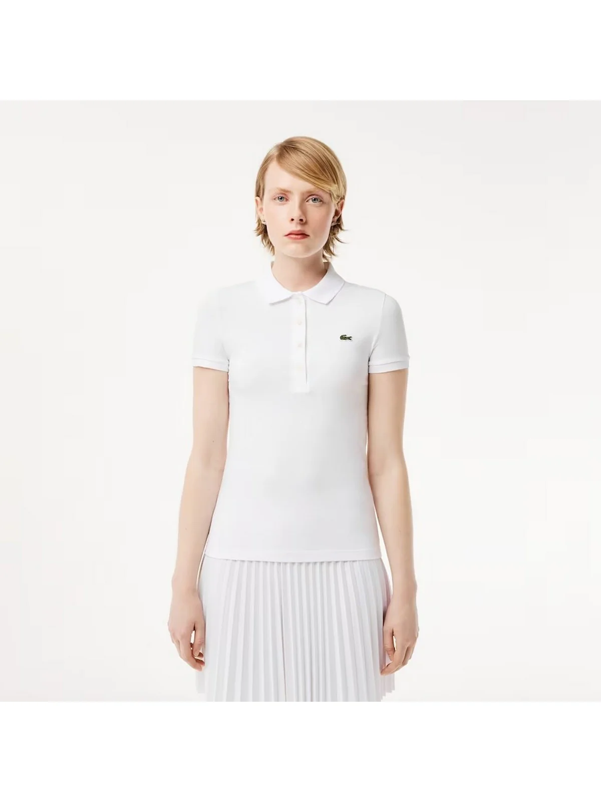 LACOSTE T-Shirt e Polo Donna  DF3443 001 Bianco - Image 2