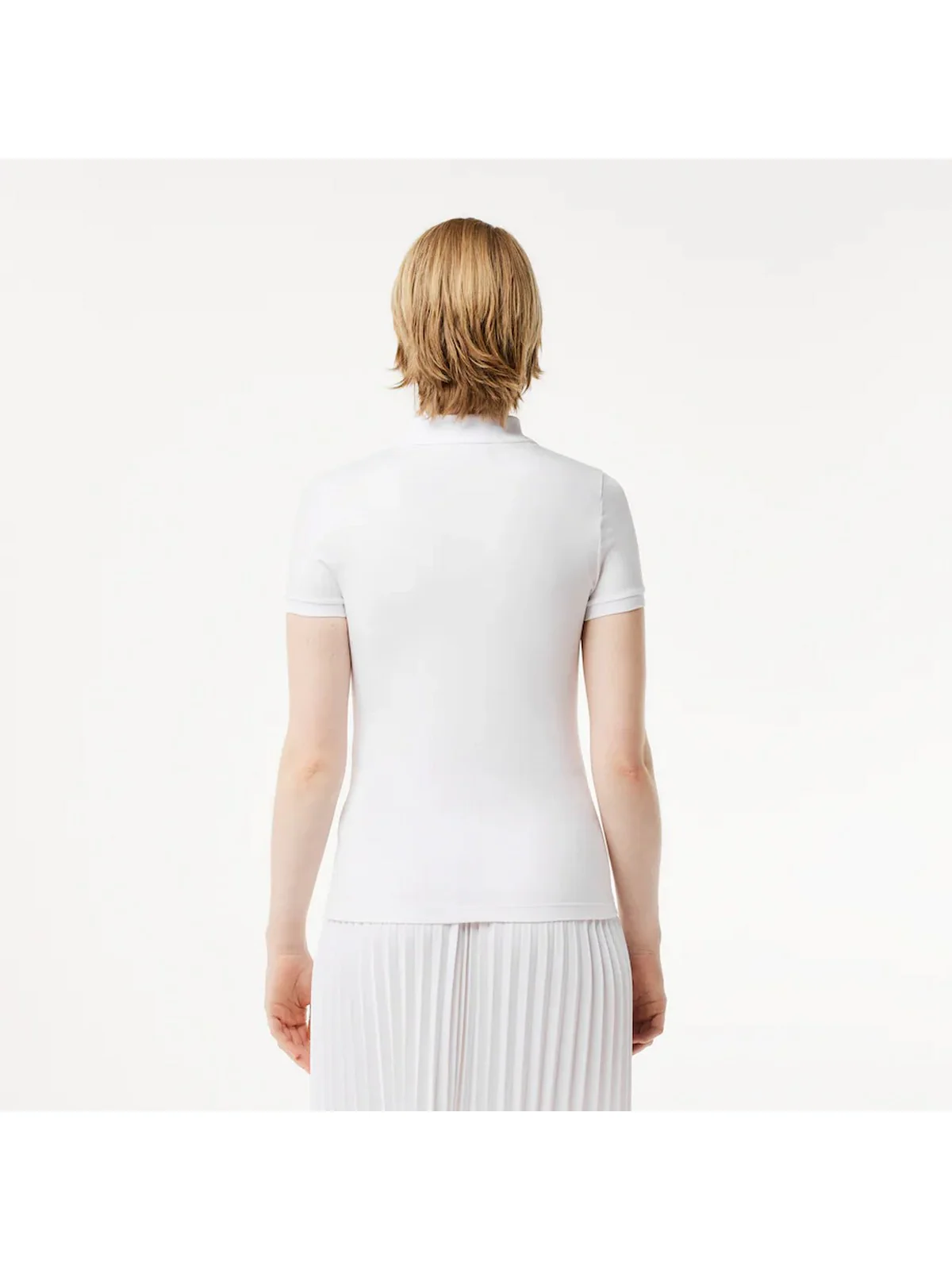 LACOSTE T-Shirt e Polo Donna  DF3443 001 Bianco - Image 3