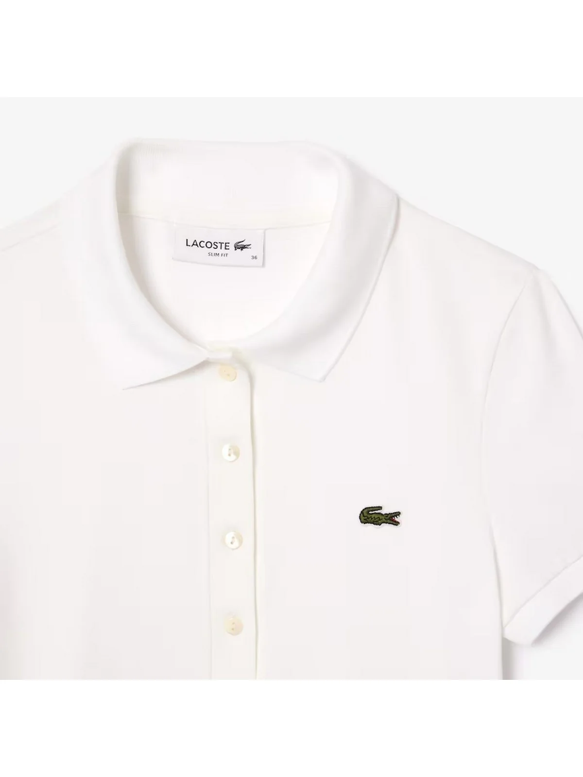 LACOSTE T-Shirt e Polo Donna  DF3443 001 Bianco - Image 4