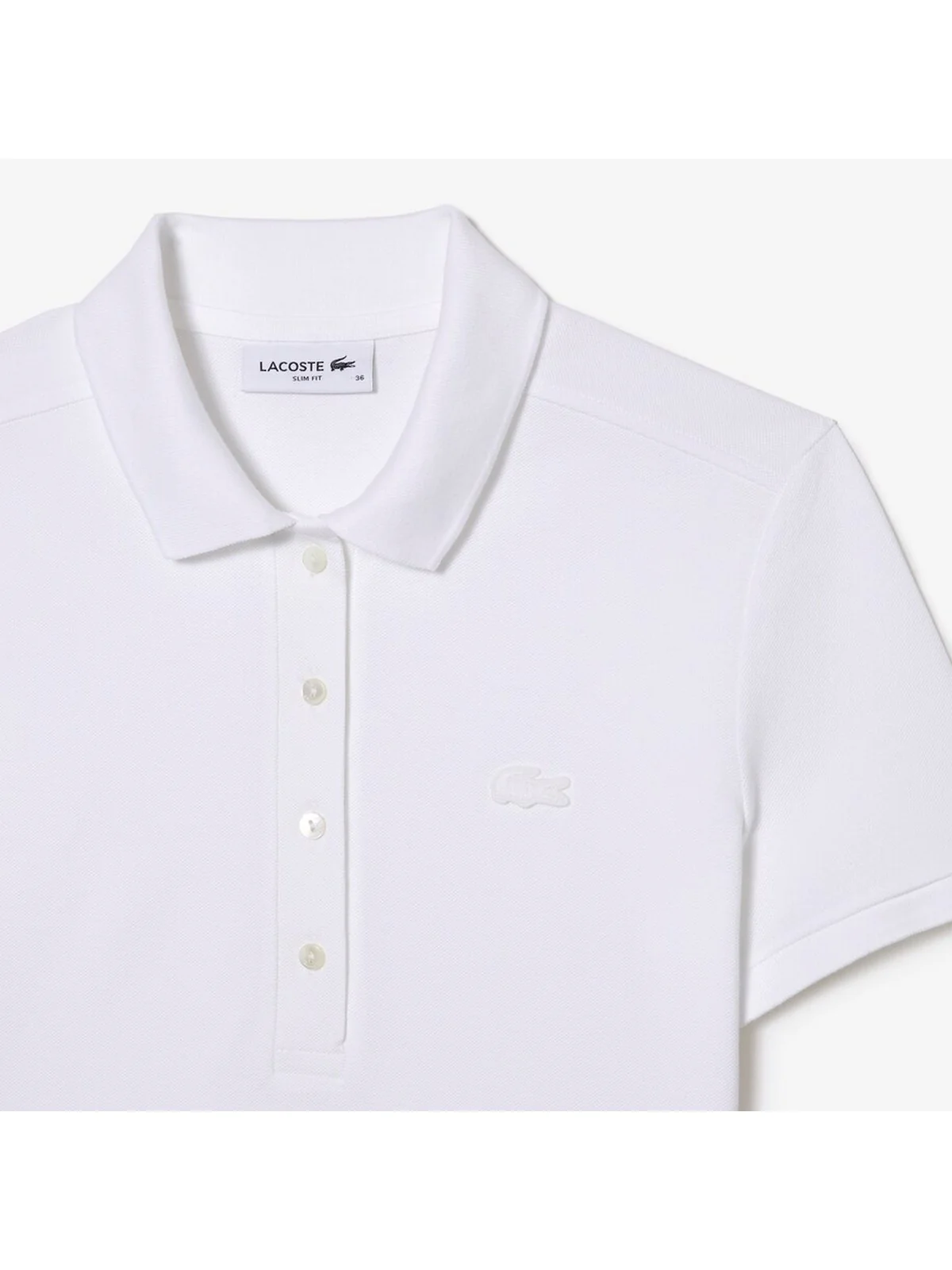 LACOSTE Polo Donna  PF5462 001 Bianco - Image 9