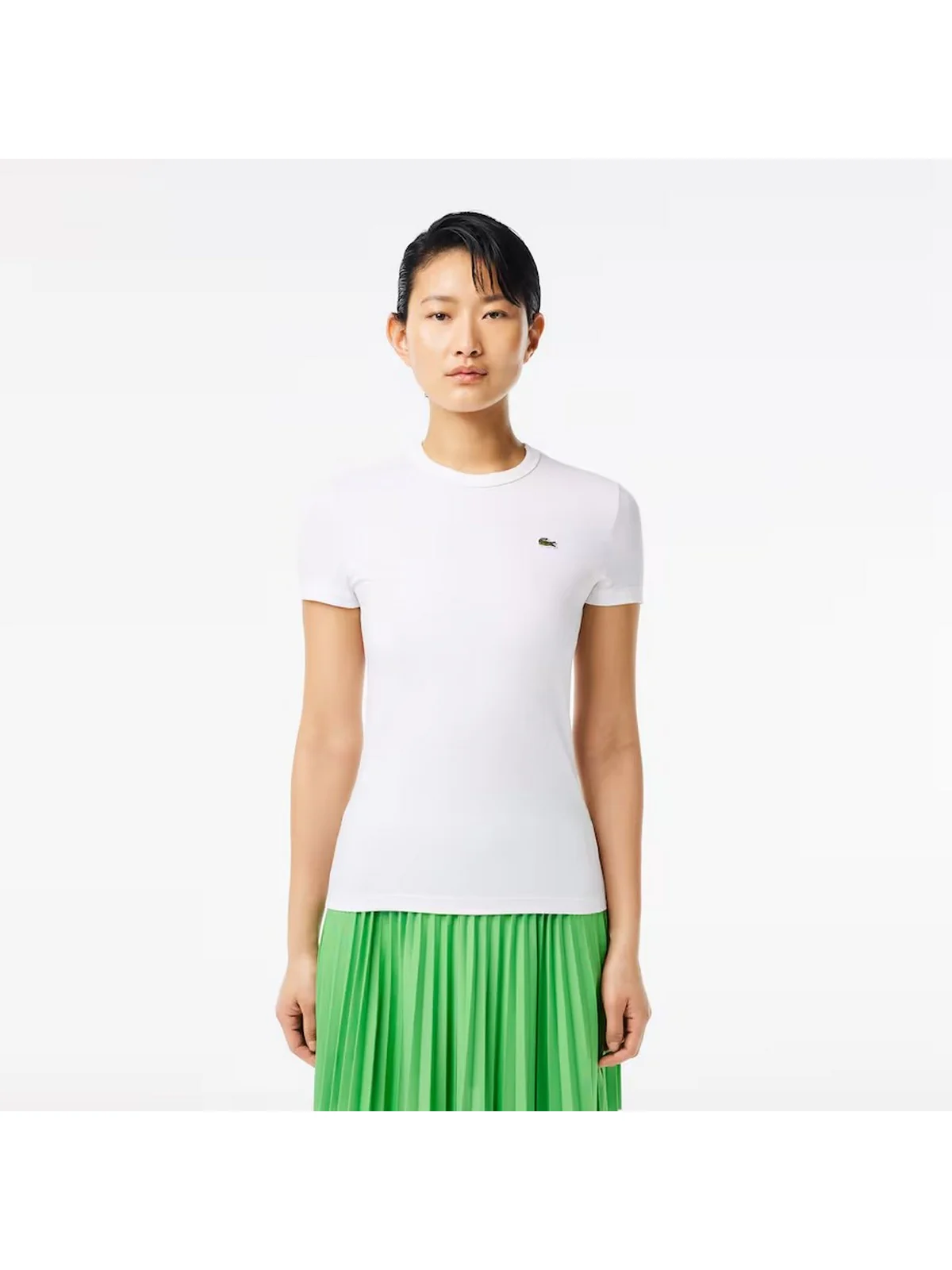 LACOSTE T-Shirt e Polo Donna  TF7218 001 Bianco - Image 2