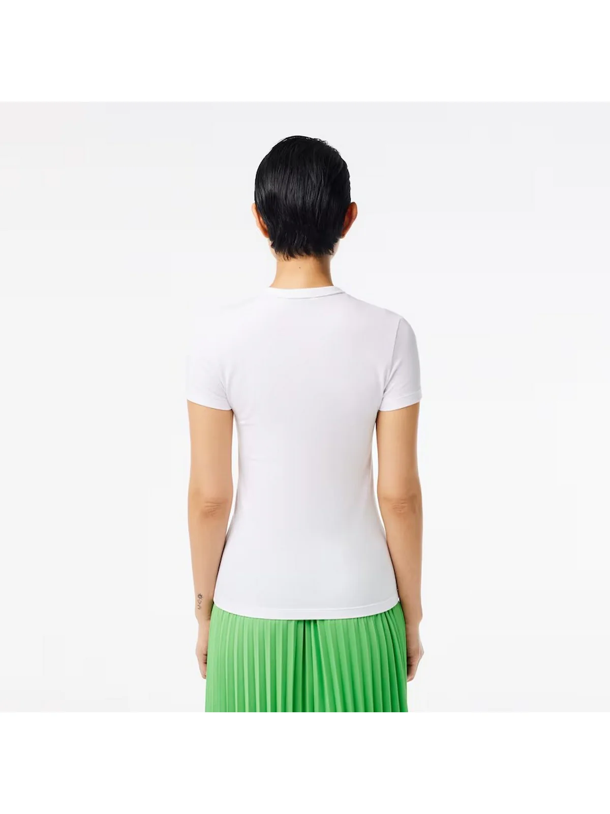 LACOSTE T-Shirt e Polo Donna  TF7218 001 Bianco - Image 3
