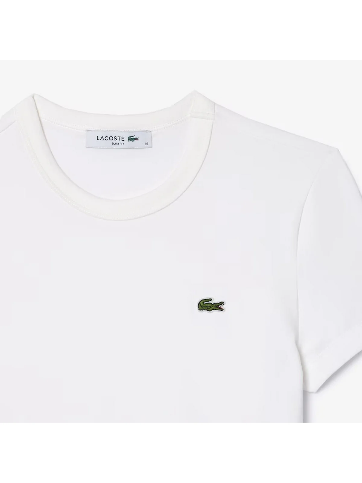 LACOSTE T-Shirt e Polo Donna  TF7218 001 Bianco - Image 4