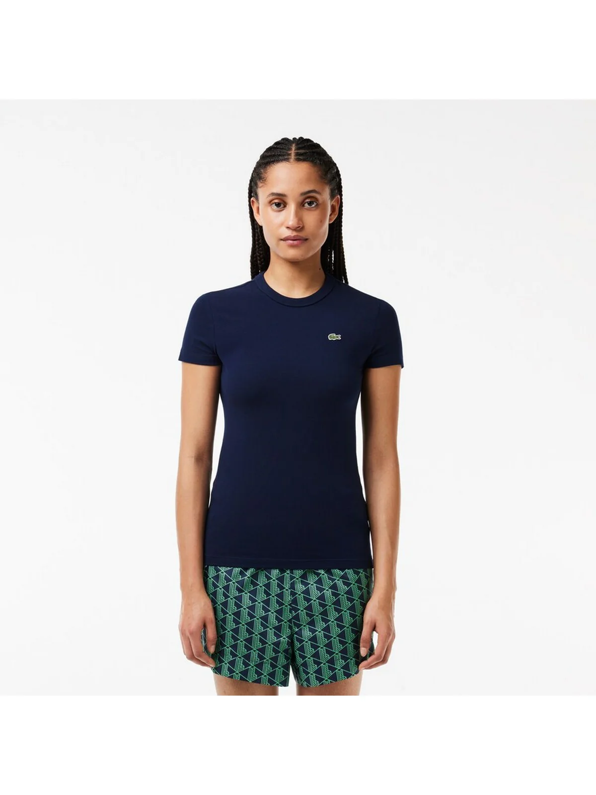 LACOSTE T-Shirt e Polo Donna  TF7218 166 Blu - Image 2