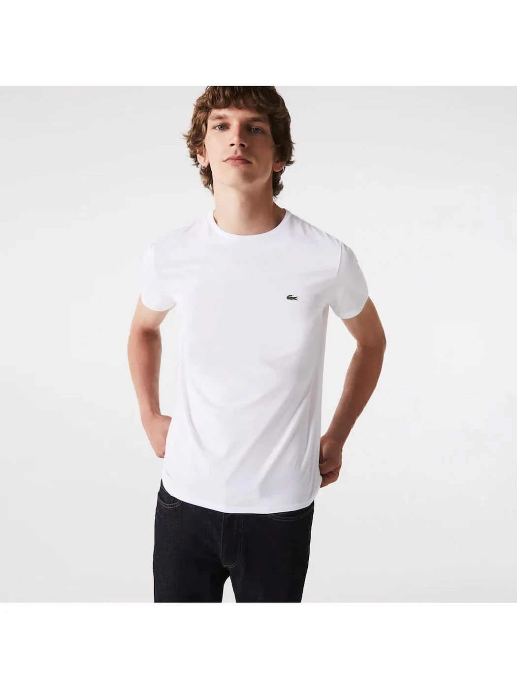 LACOSTE T-shirt Uomo  TH6709 001 Bianco - Image 3
