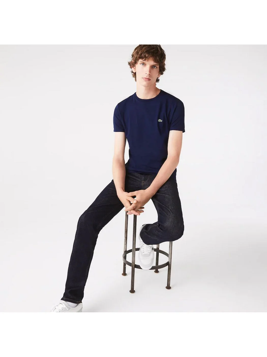 LACOSTE T-shirt Uomo  TH6709 166 Blu - Image 4