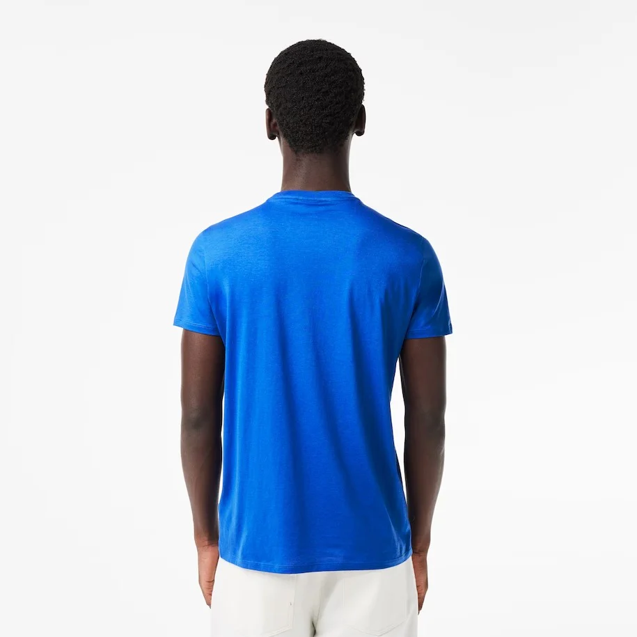 LACOSTE T-Shirt e Polo Uomo  TH6709 IXW Blu - Image 3