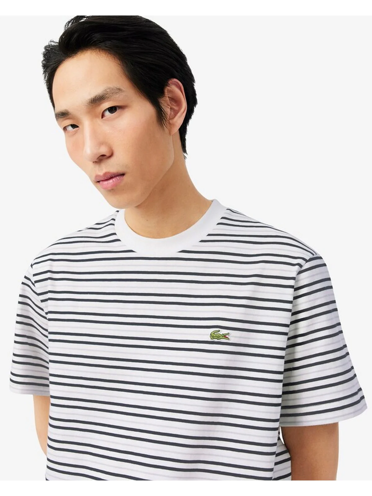 LACOSTE T-shirt Uomo TH0874 7XI NERO/BIANCO - Image 4