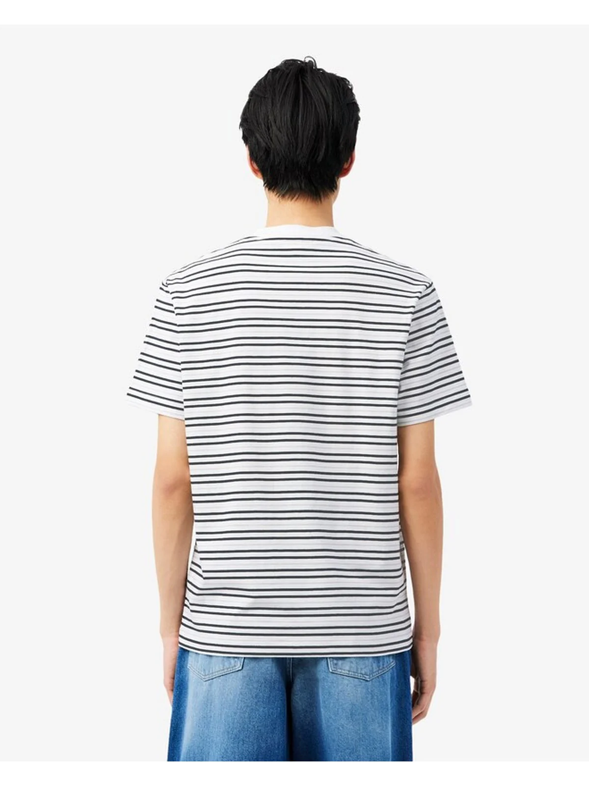 LACOSTE T-shirt Uomo TH0874 7XI NERO/BIANCO - Image 5