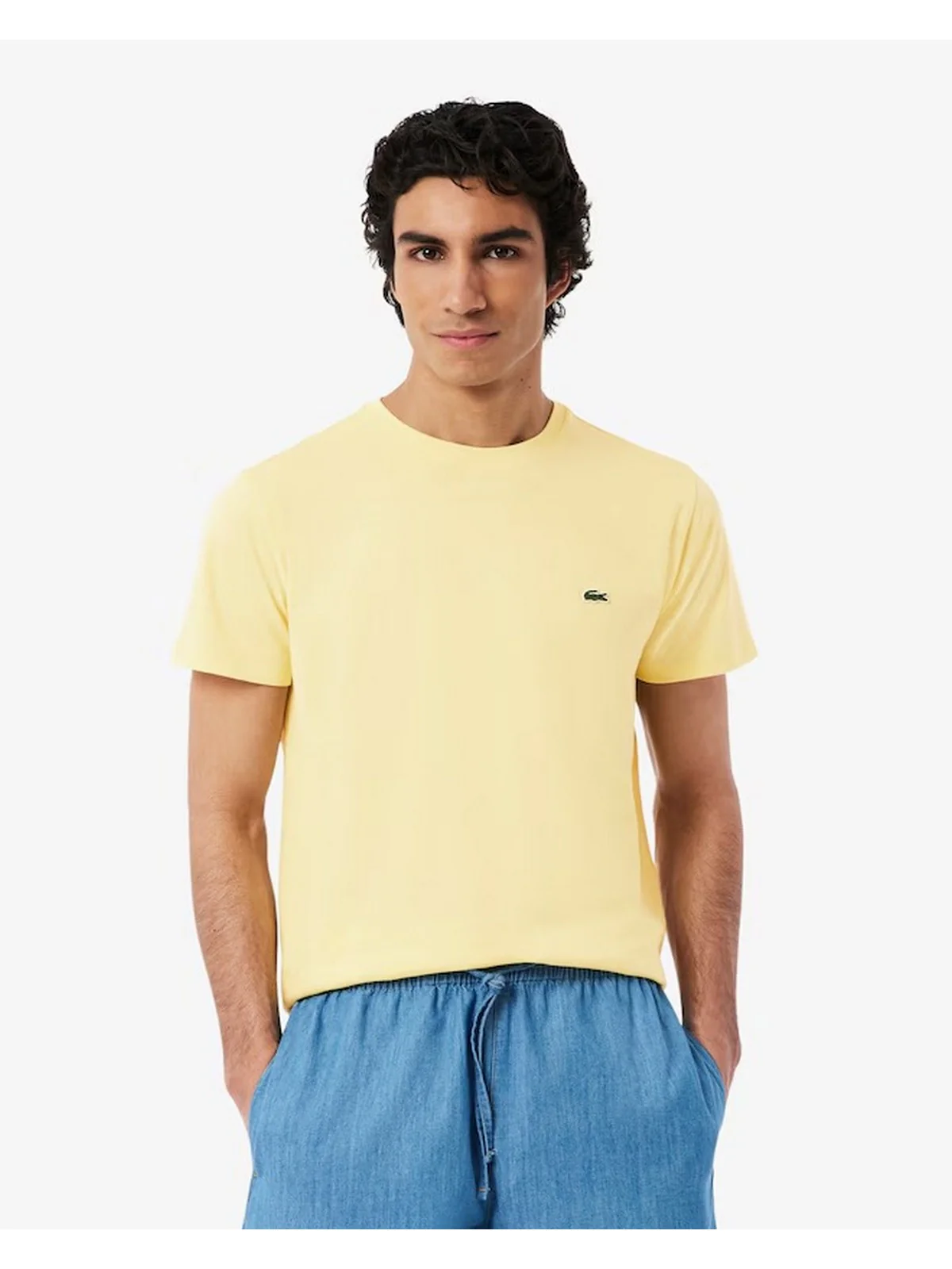 LACOSTE T-shirt Uomo  TH6709 107 Giallo - Image 2