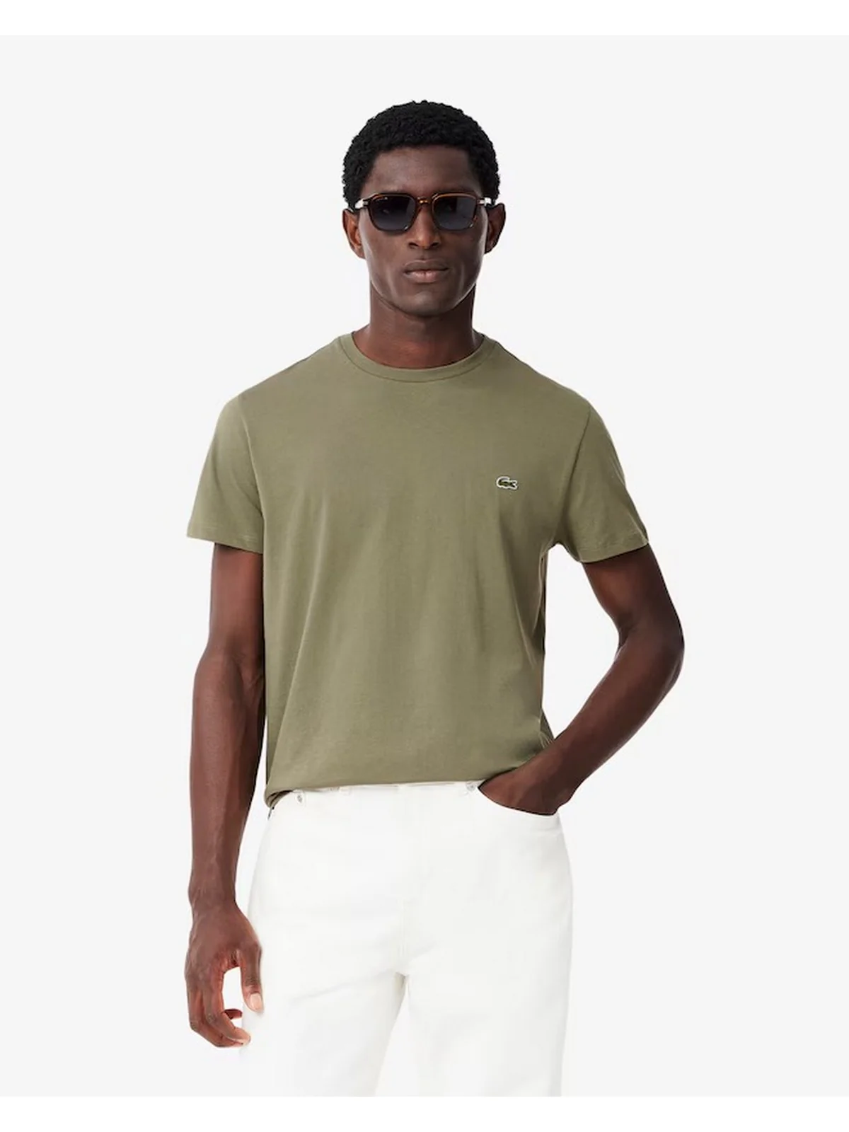LACOSTE T-shirt Uomo  TH6709 BMY VERDE CACHI - Image 2
