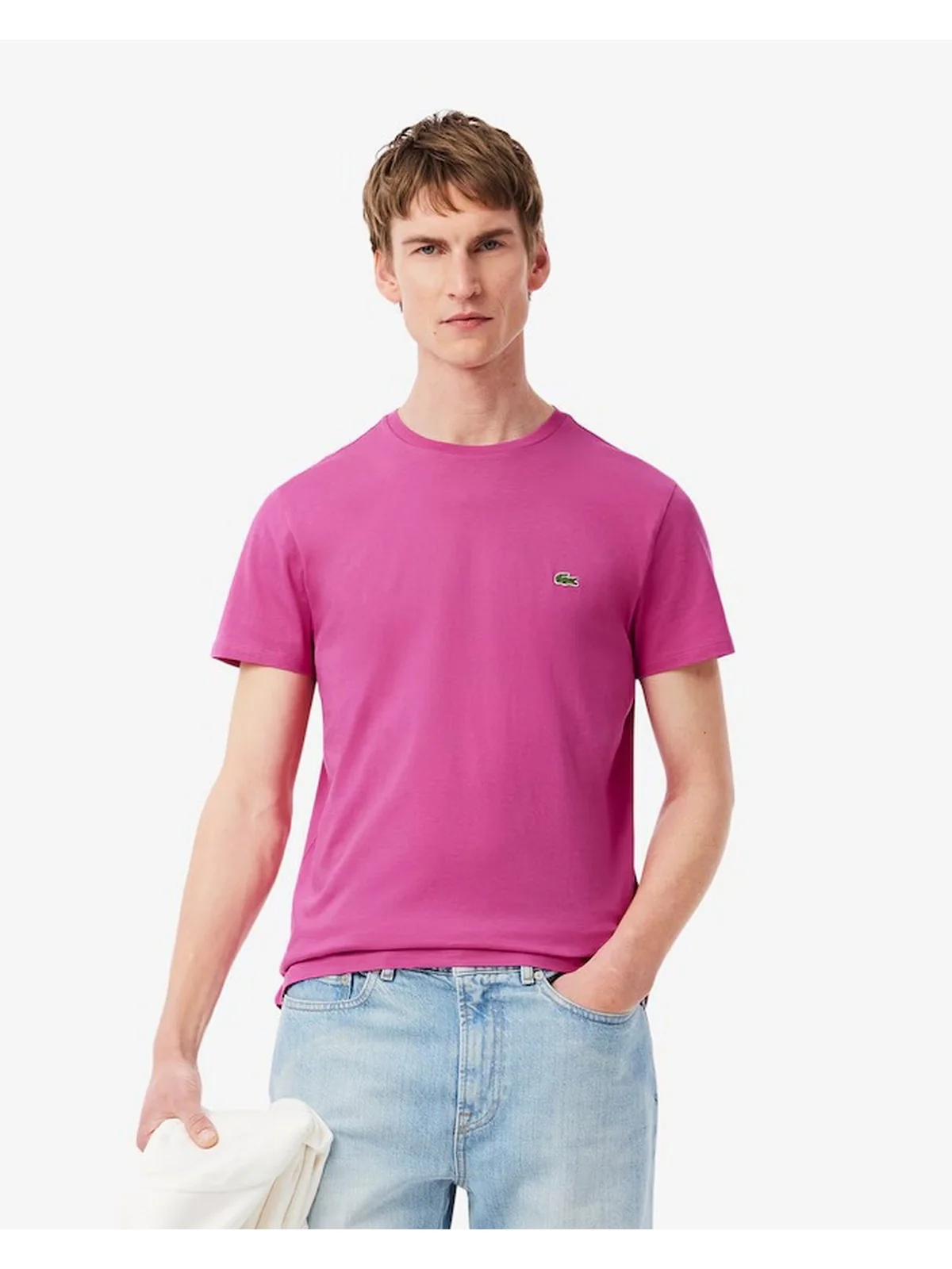 LACOSTE T-shirt Uomo  TH6709 I1L Rosa - Image 2
