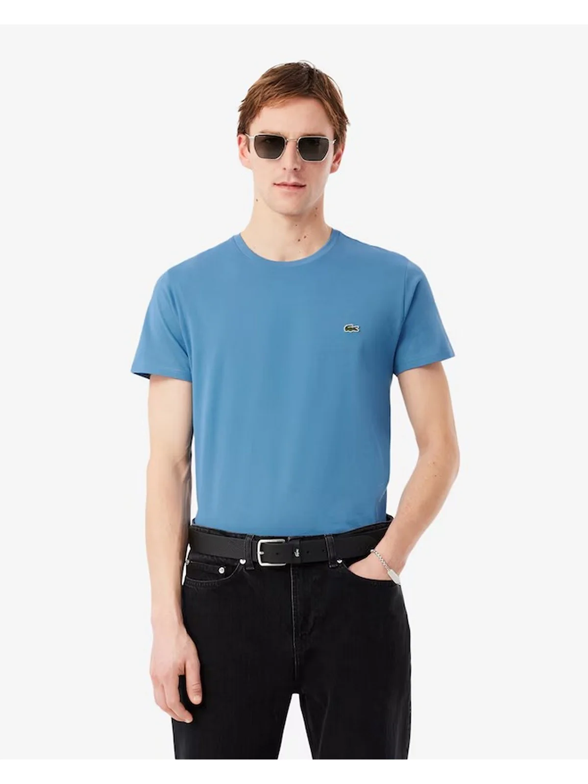 LACOSTE T-shirt Uomo  TH6709 JBK Bleu - Image 2